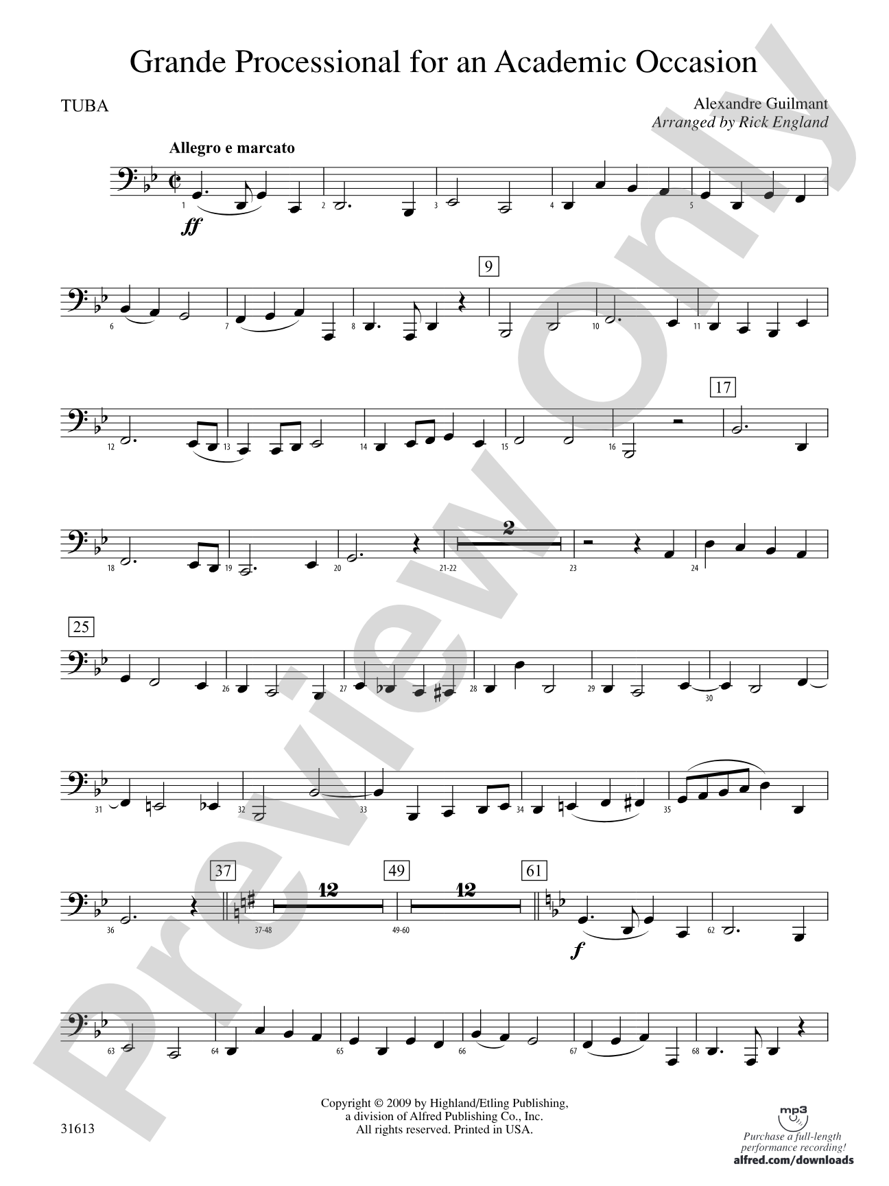 Grande Processional for an Academic Occasion: Tuba