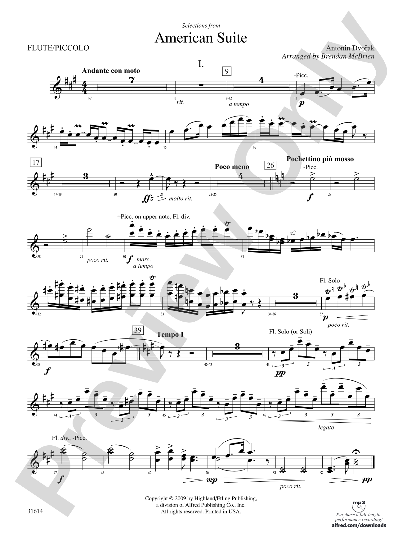 Selections from American Suite: Flute