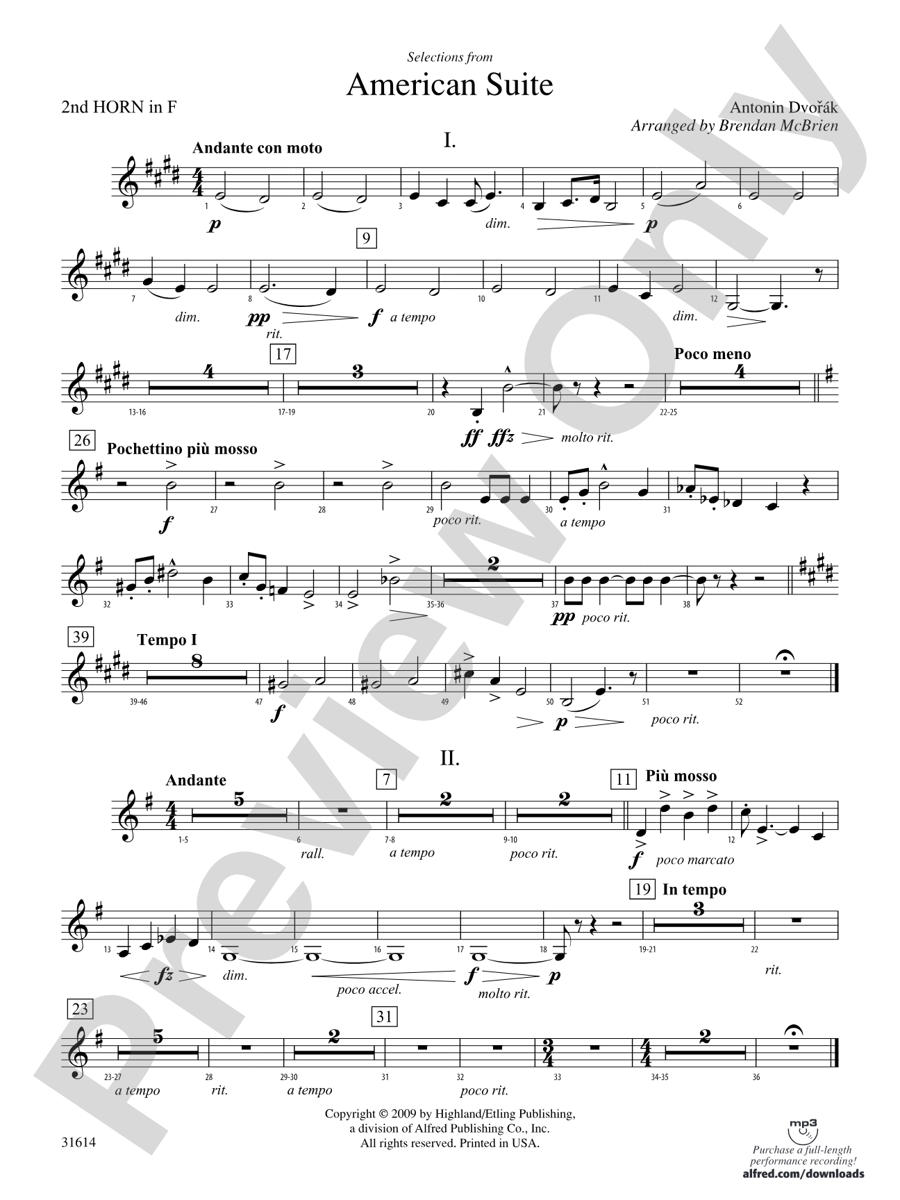 Selections from American Suite: 2nd F Horn