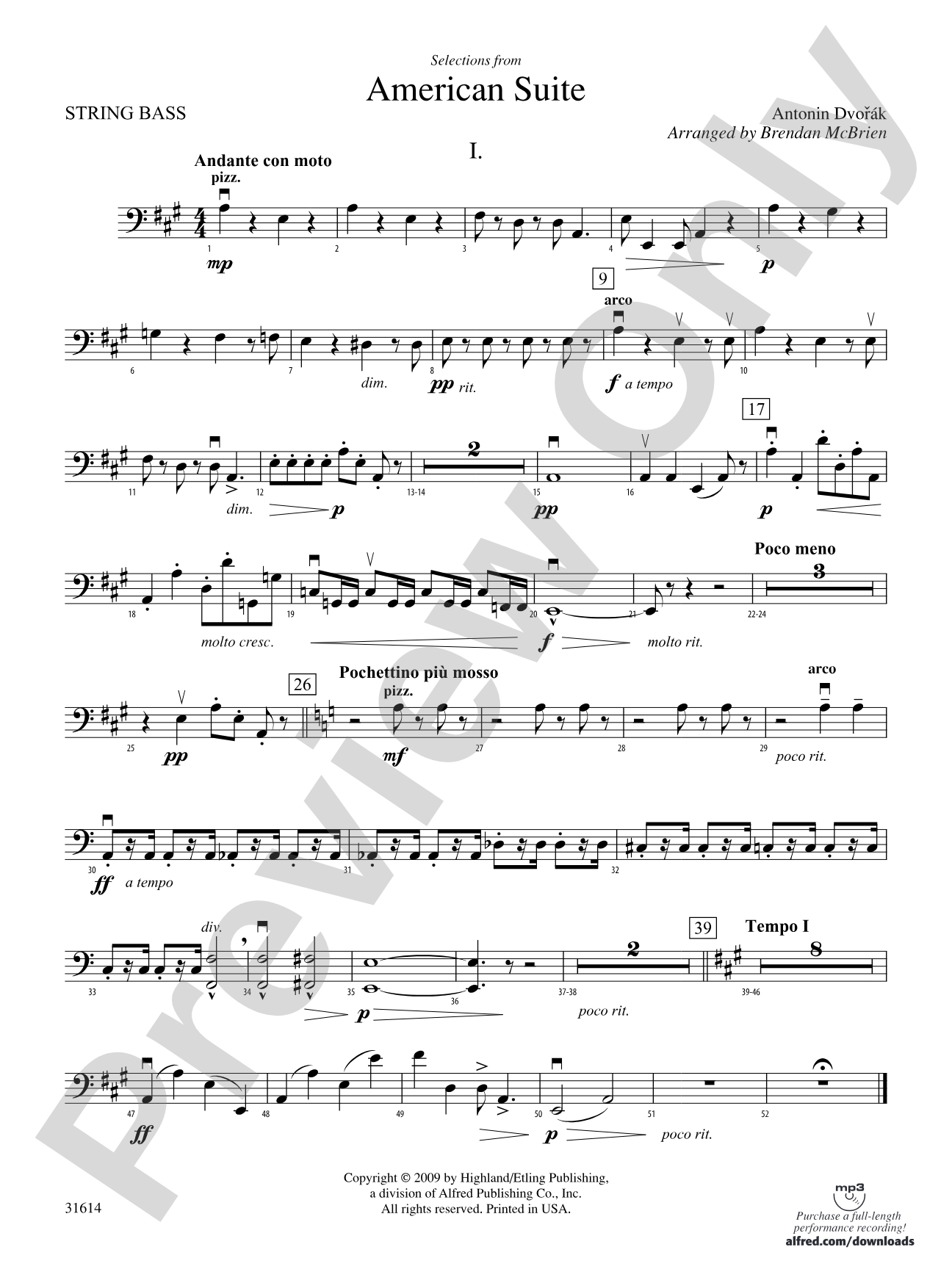 Selections from American Suite: String Bass