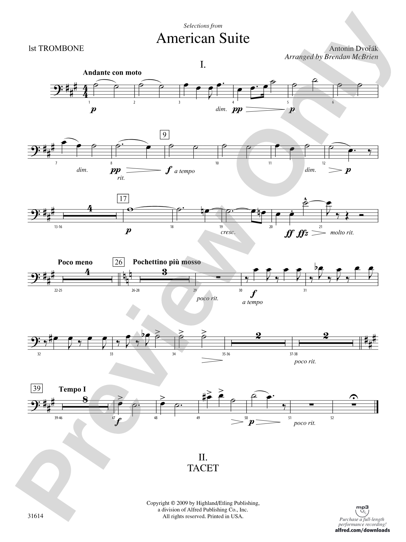 Selections from American Suite: 1st Trombone