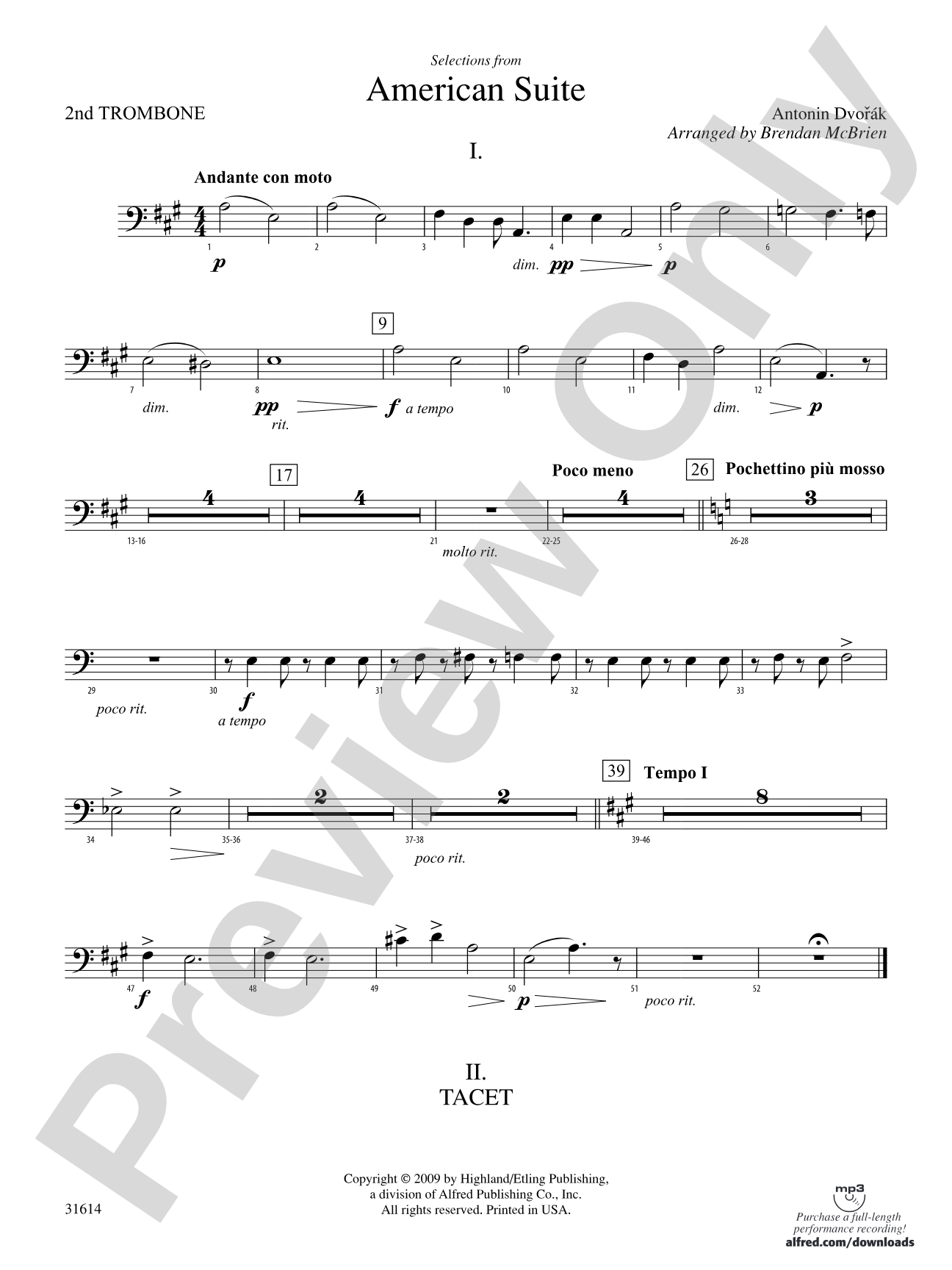 Selections from American Suite: 2nd Trombone