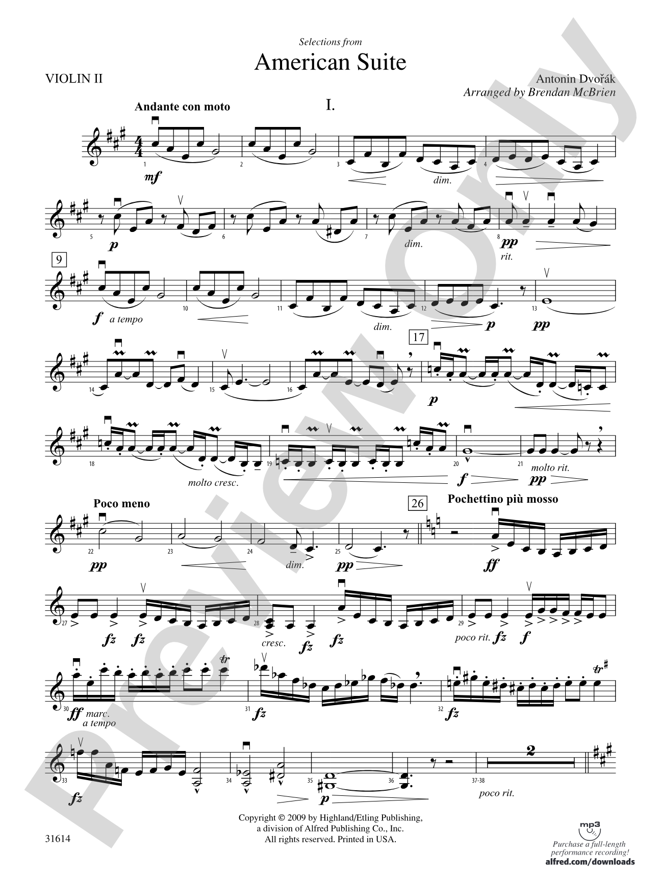Selections from American Suite: 2nd Violin