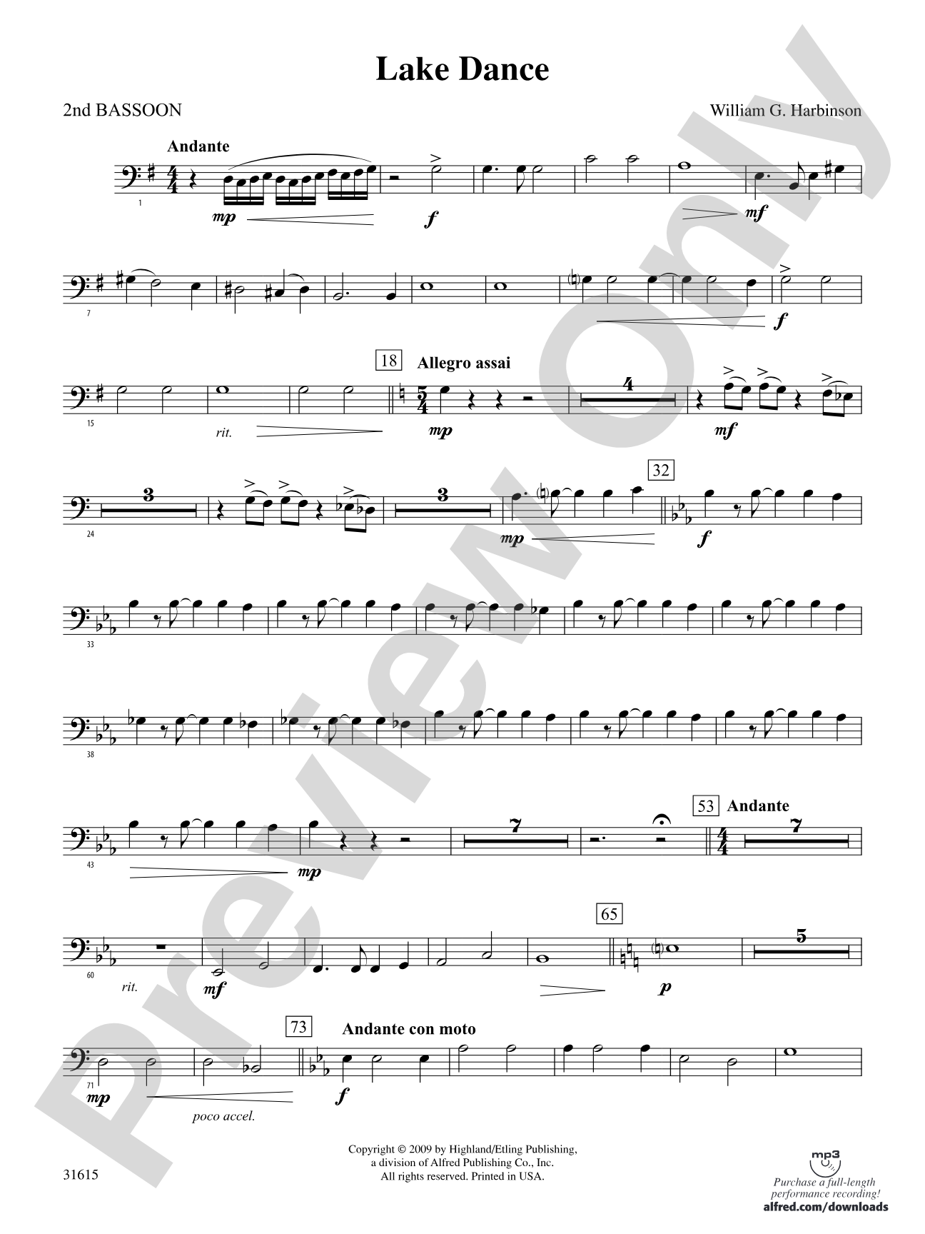 Lake Dance: 2nd Bassoon