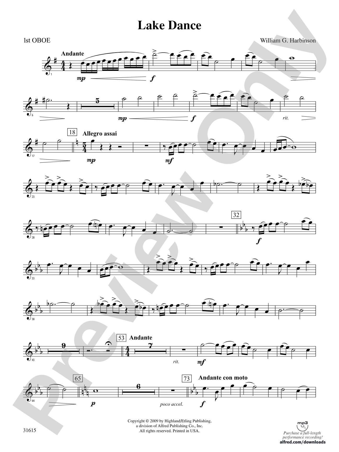 Lake Dance: Oboe