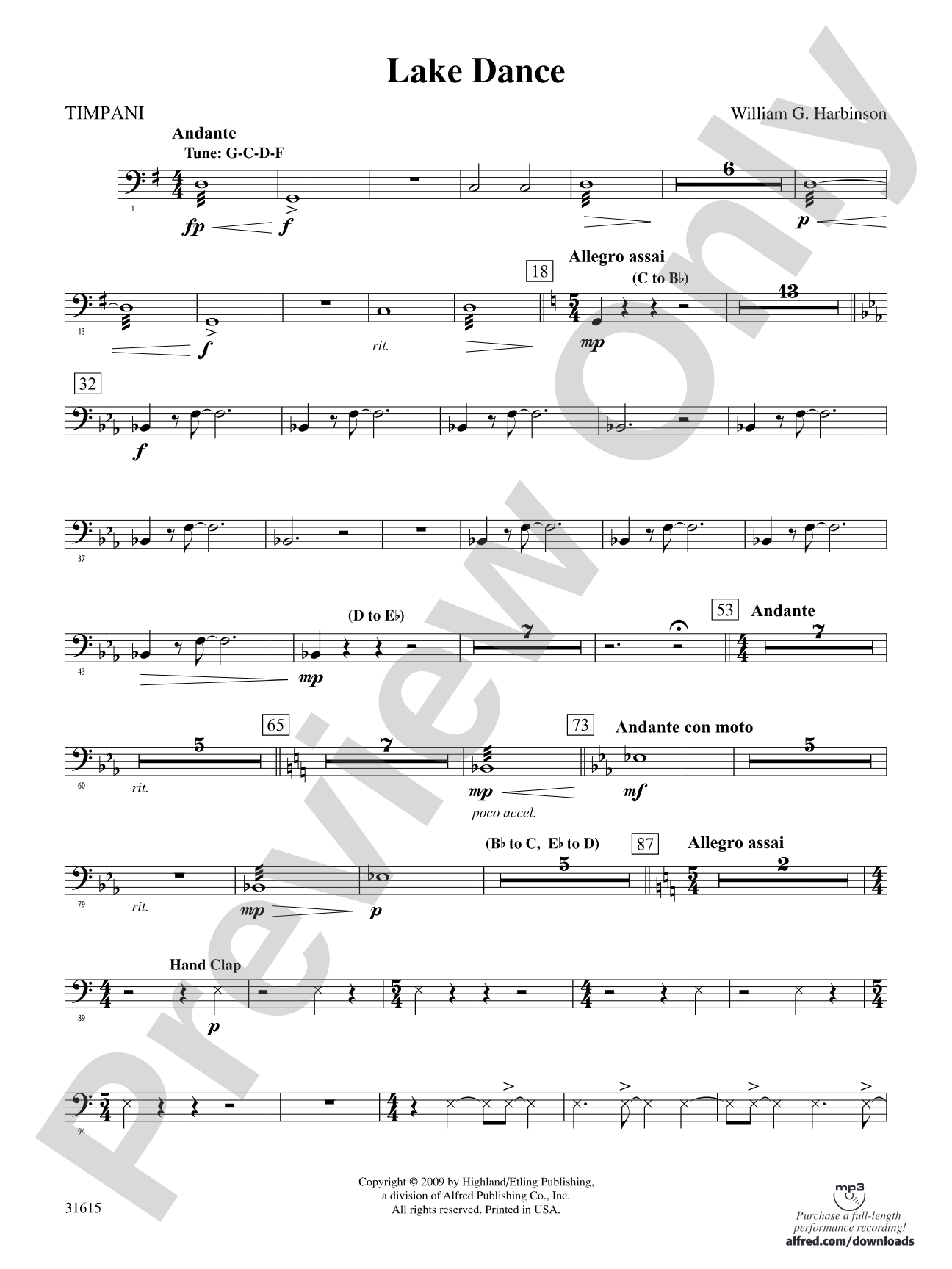 Lake Dance: Timpani