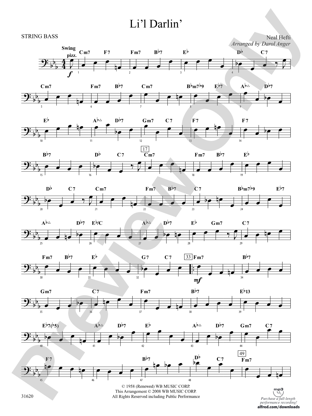 Li'l Darlin': String Bass
