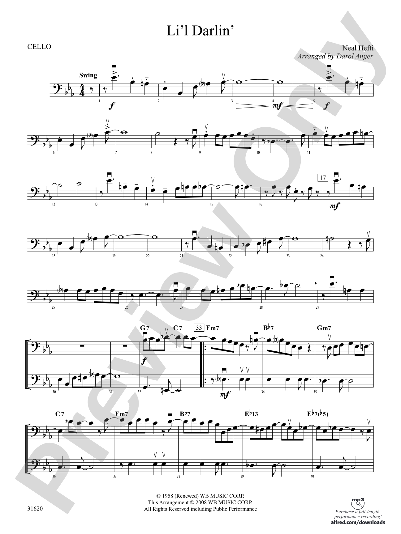 Li'l Darlin': Cello