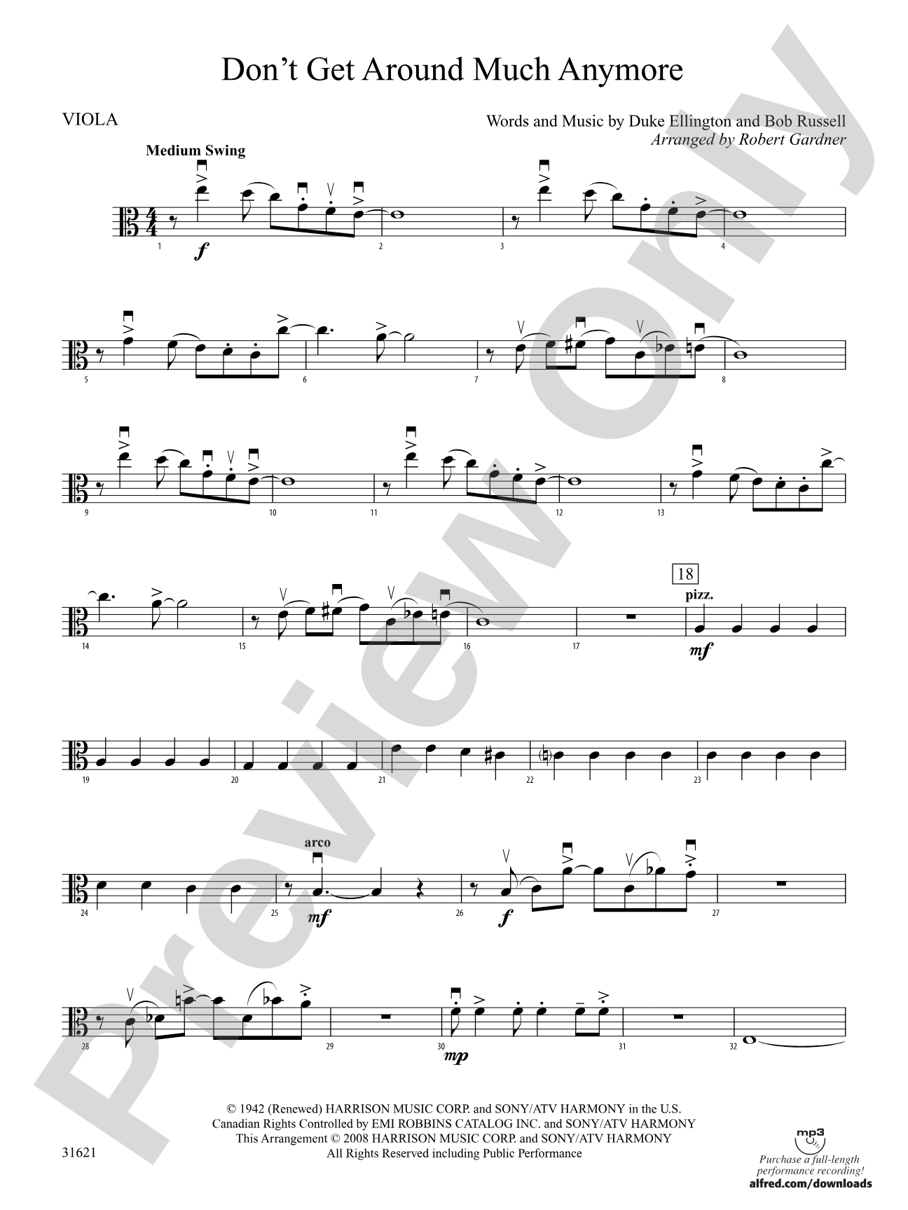 Don't Get Around Much Anymore: Viola