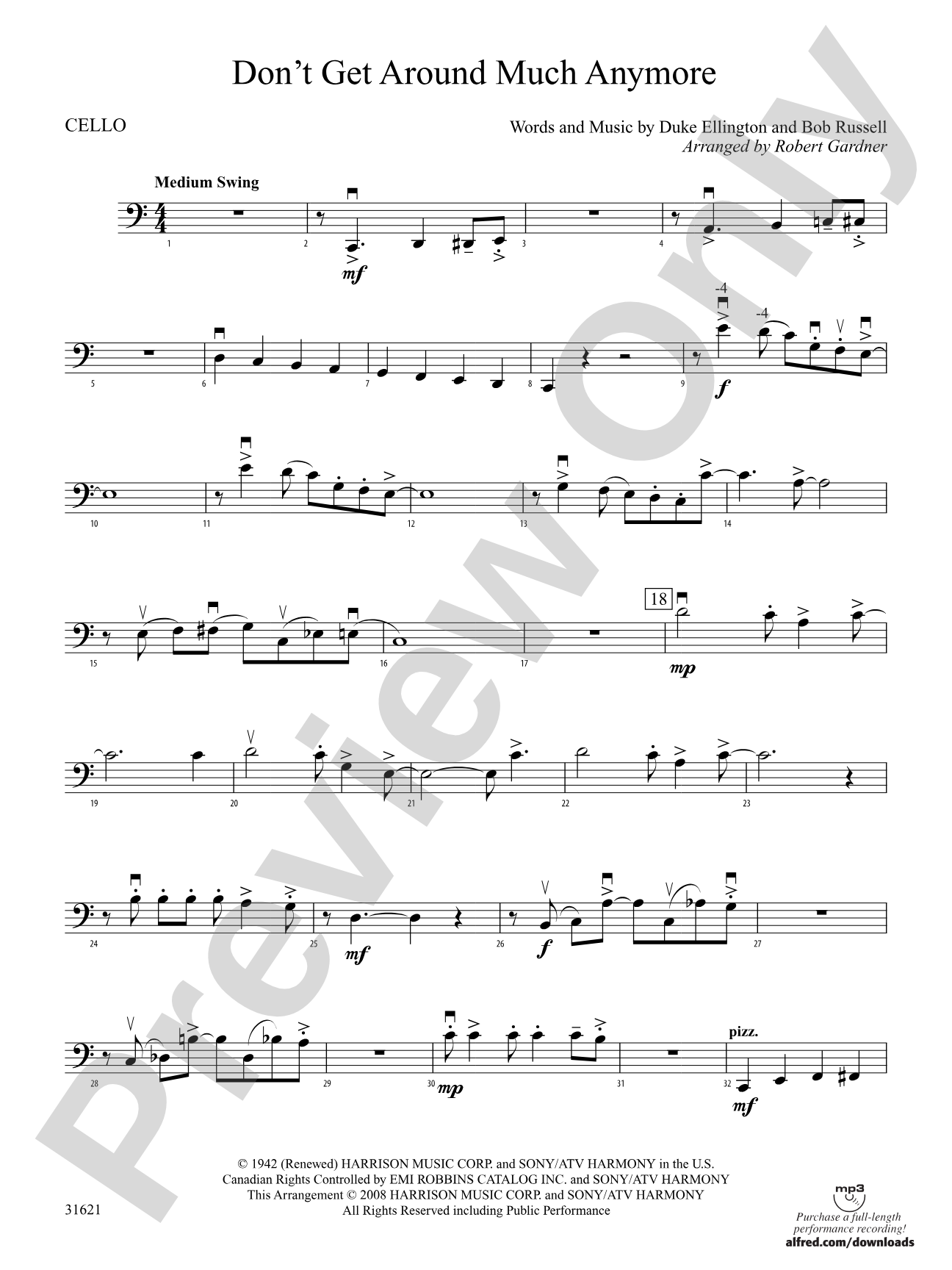 Don't Get Around Much Anymore: Cello
