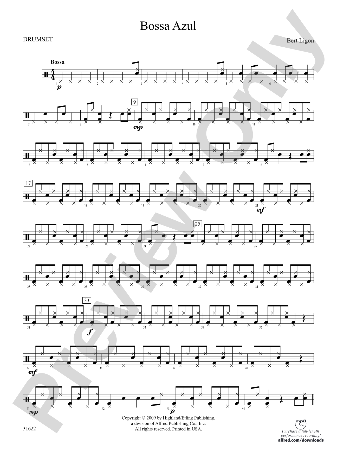 Bossa Azul: Drums