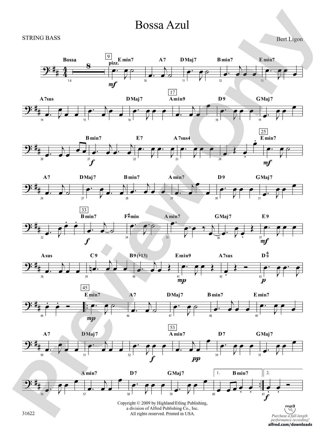 Bossa Azul: String Bass