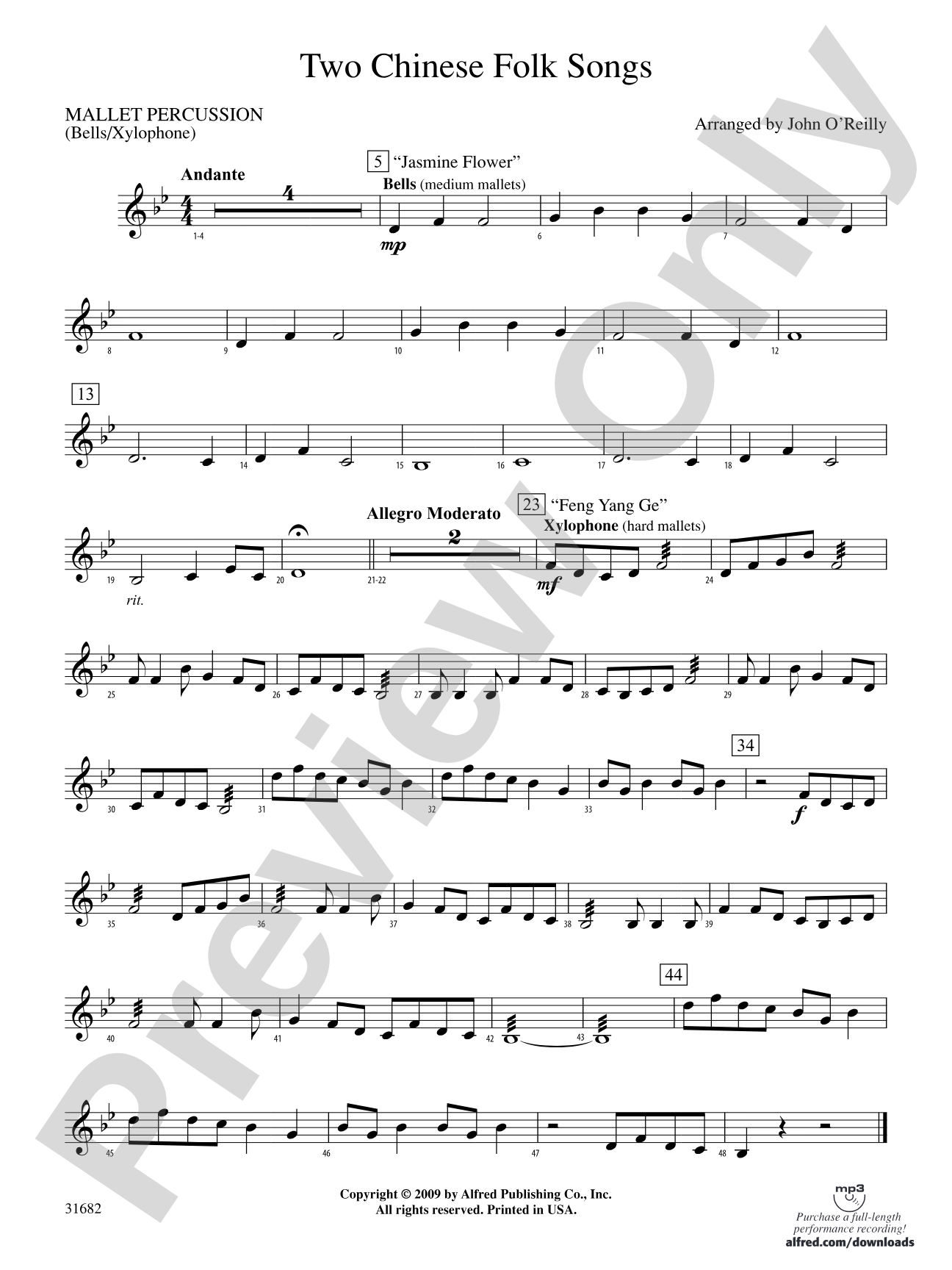 Two Chinese Folk Songs: Mallets