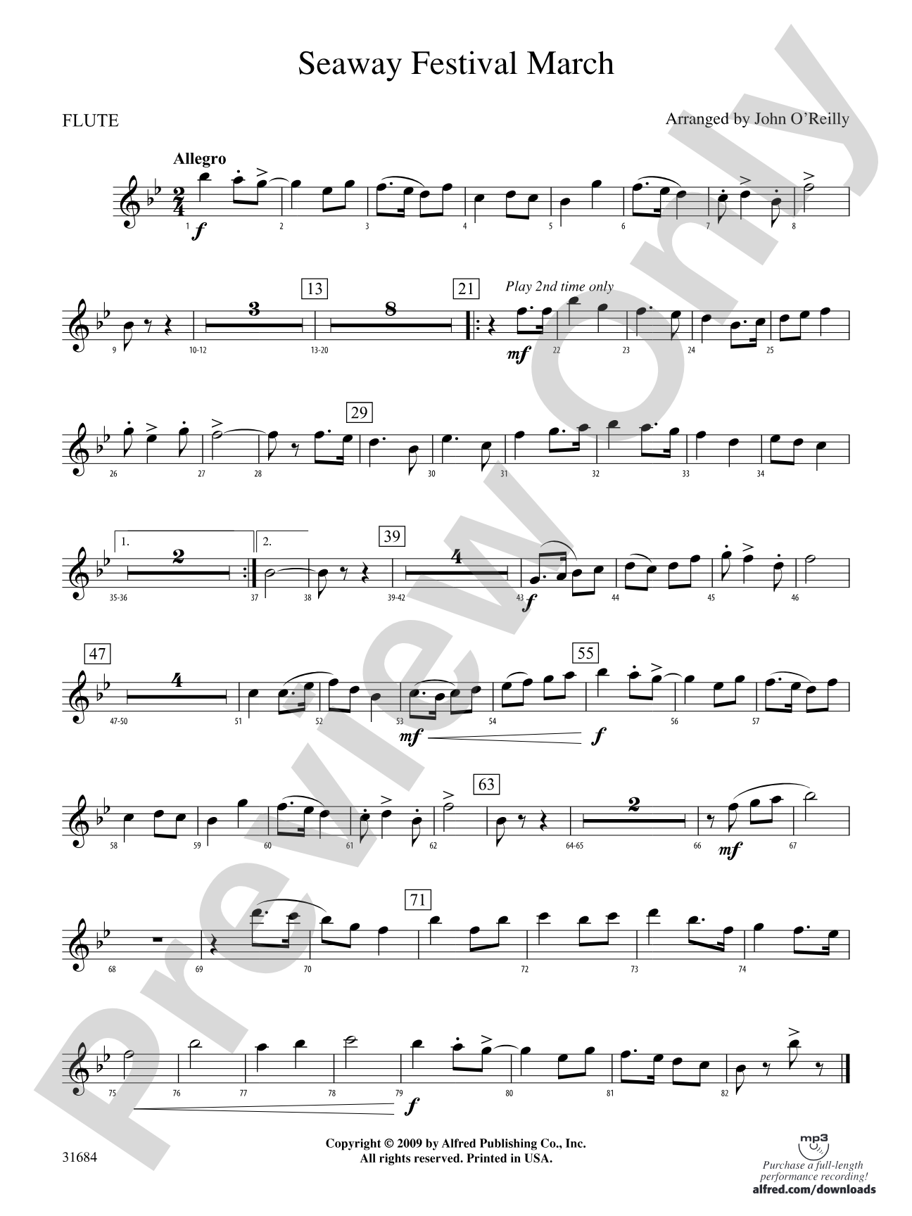 Seaway Festival March: Flute