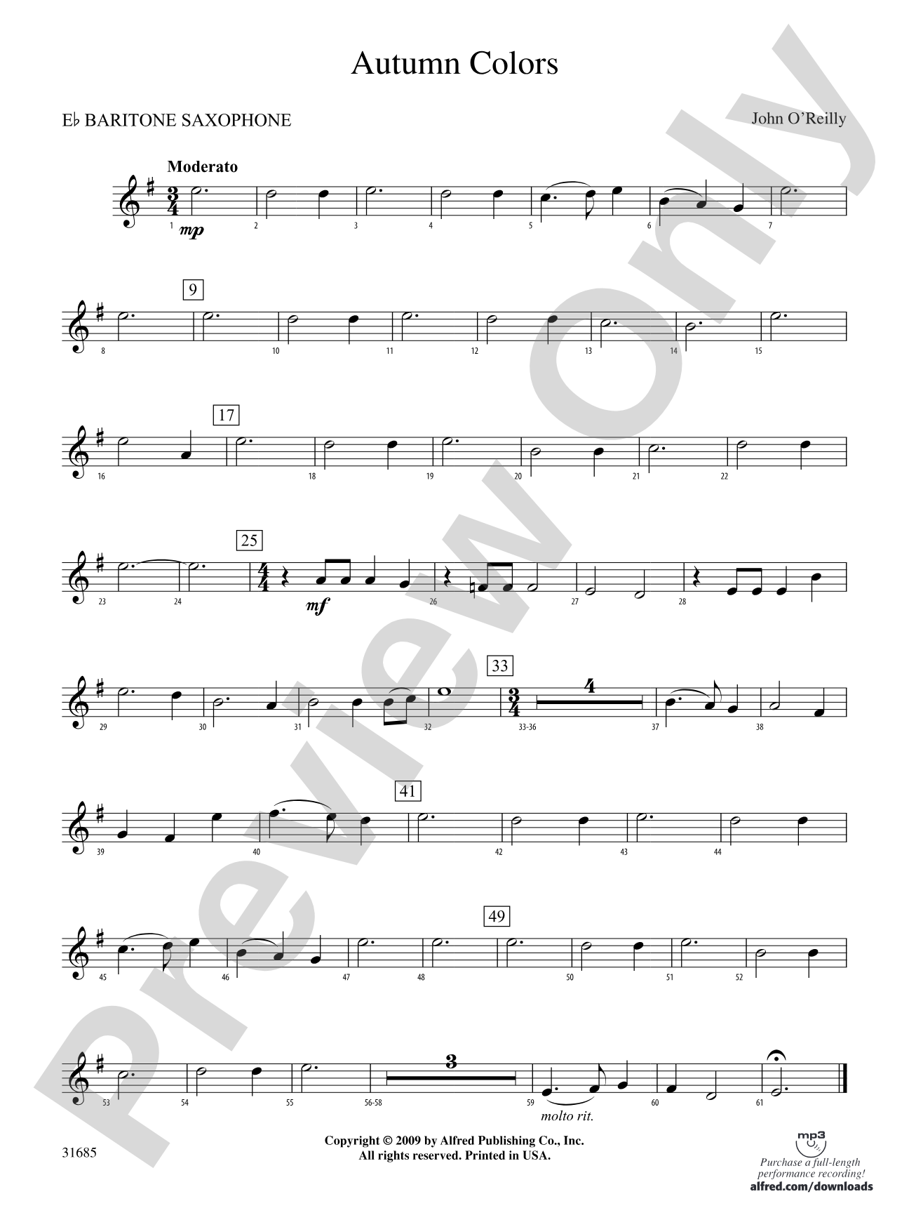 Autumn Colors: E-flat Baritone Saxophone