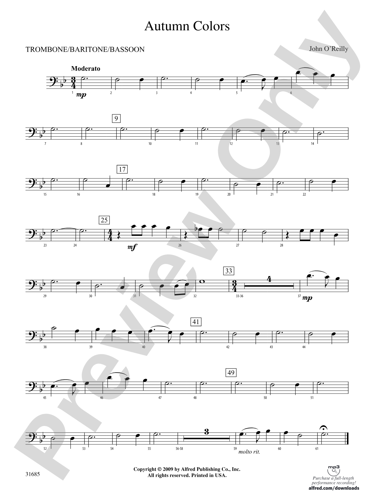 Autumn Colors: 1st Trombone