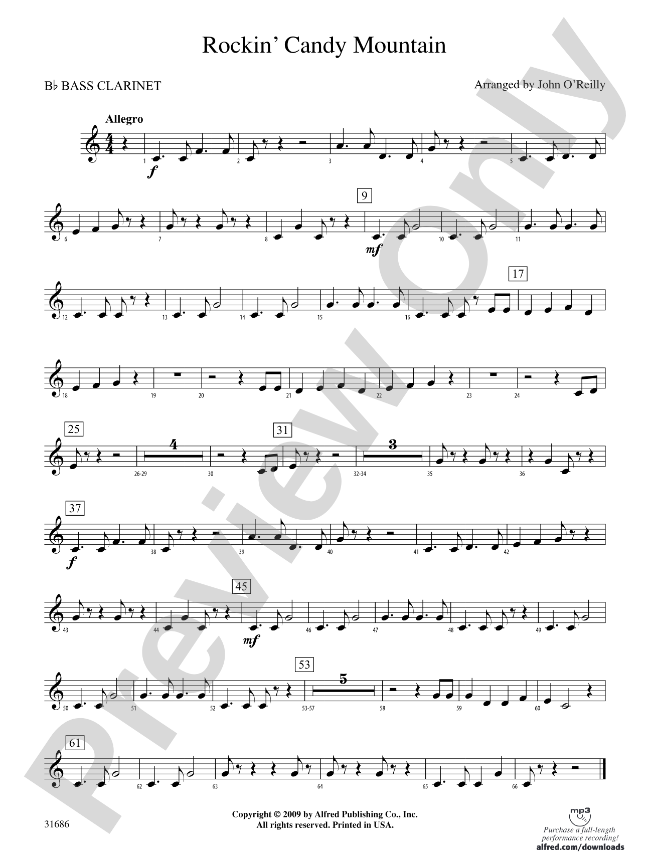 Rockin' Candy Mountain: B-flat Bass Clarinet