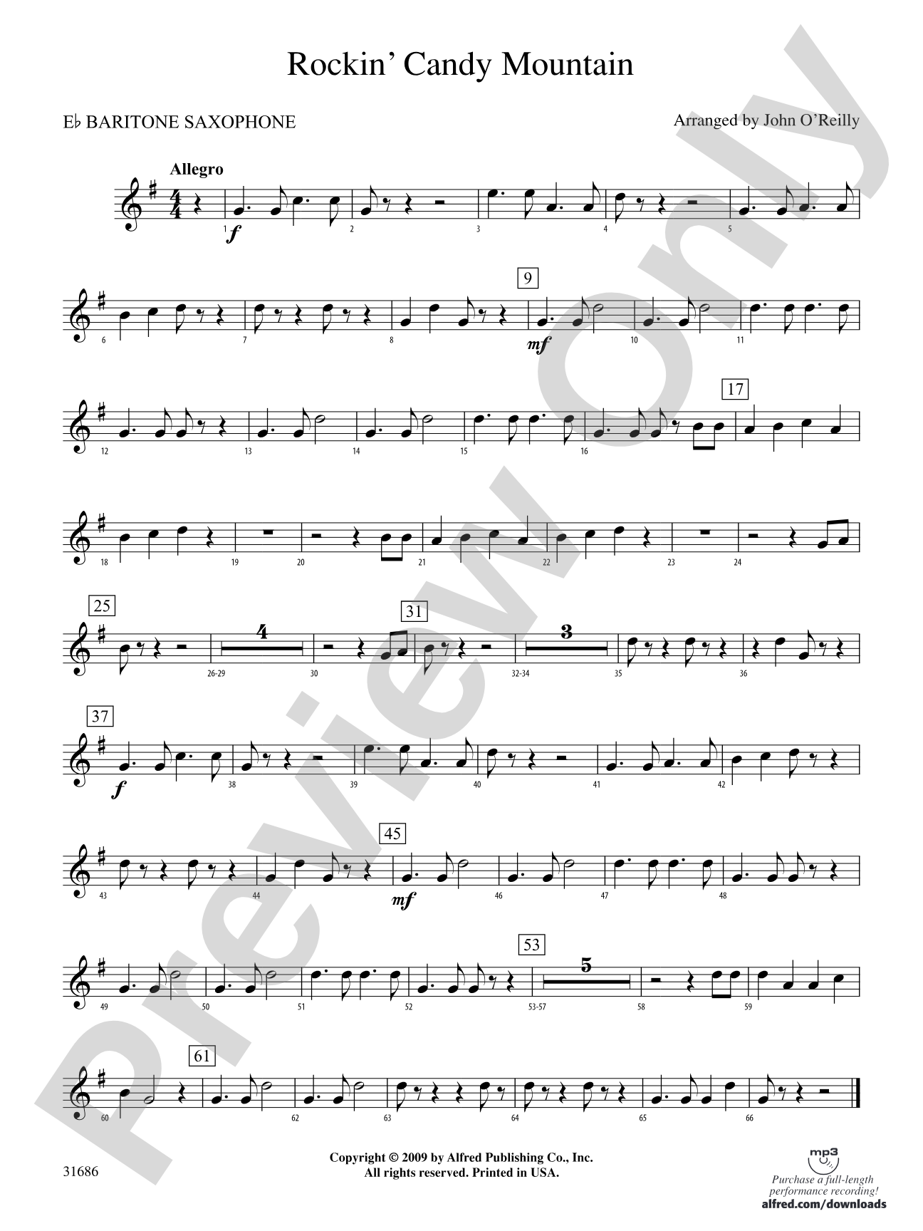 Rockin' Candy Mountain: E-flat Baritone Saxophone