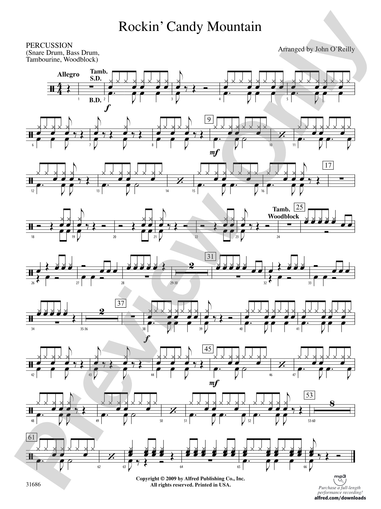 Rockin' Candy Mountain: 1st Percussion