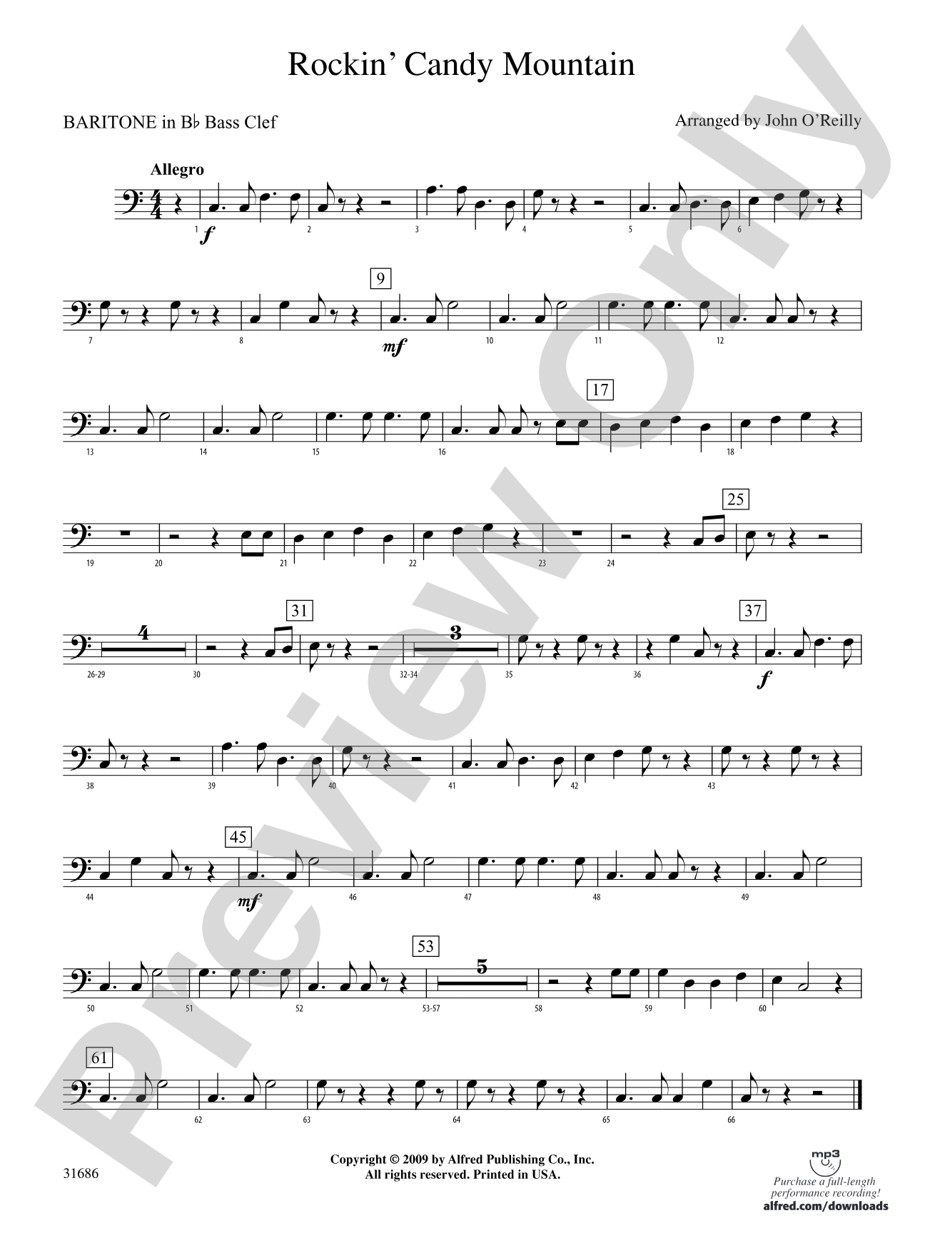 Rockin' Candy Mountain: (wp) B-flat Baritone B.C.