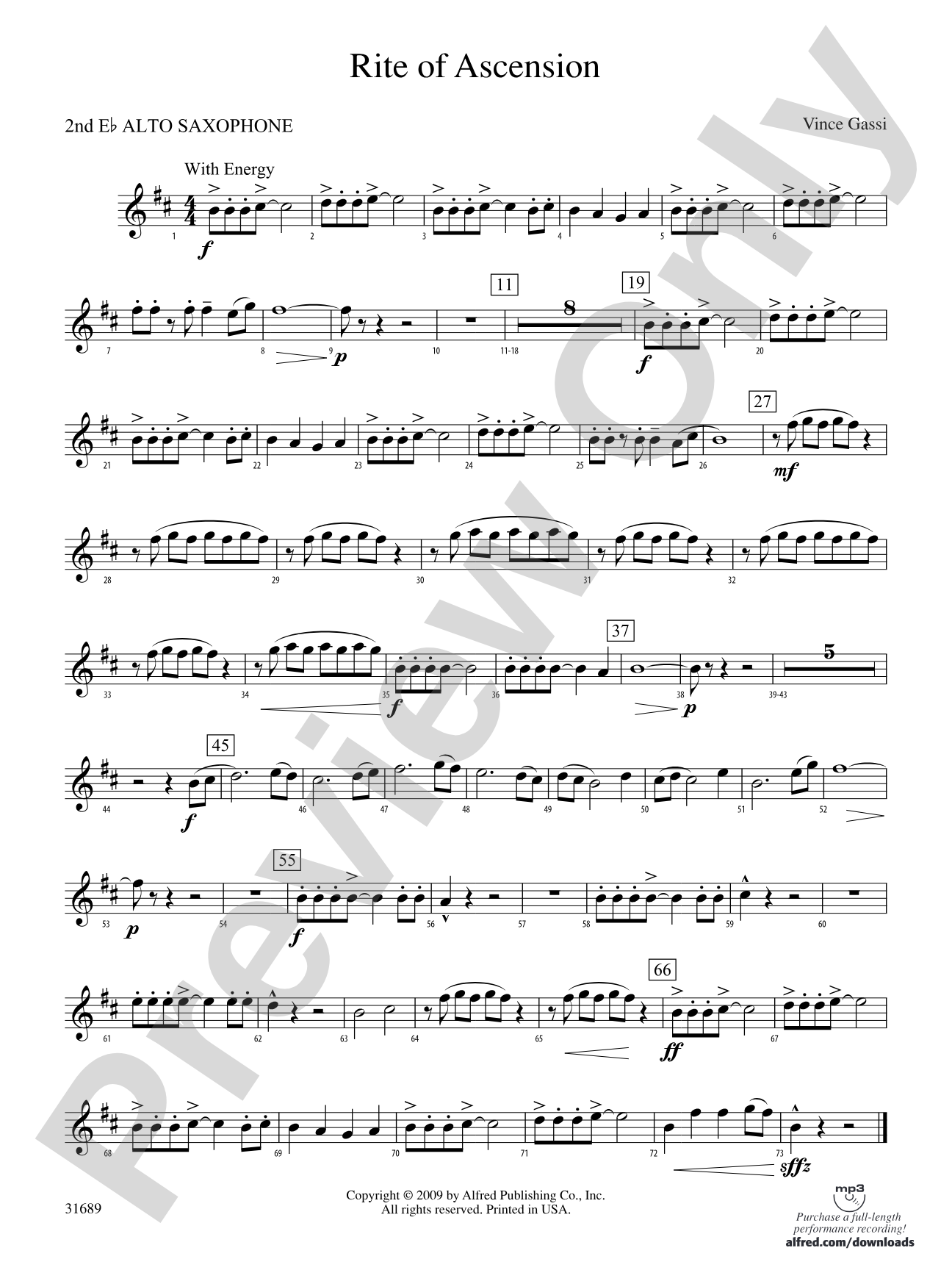 Rite of Ascension: 2nd E-flat Alto Saxophone
