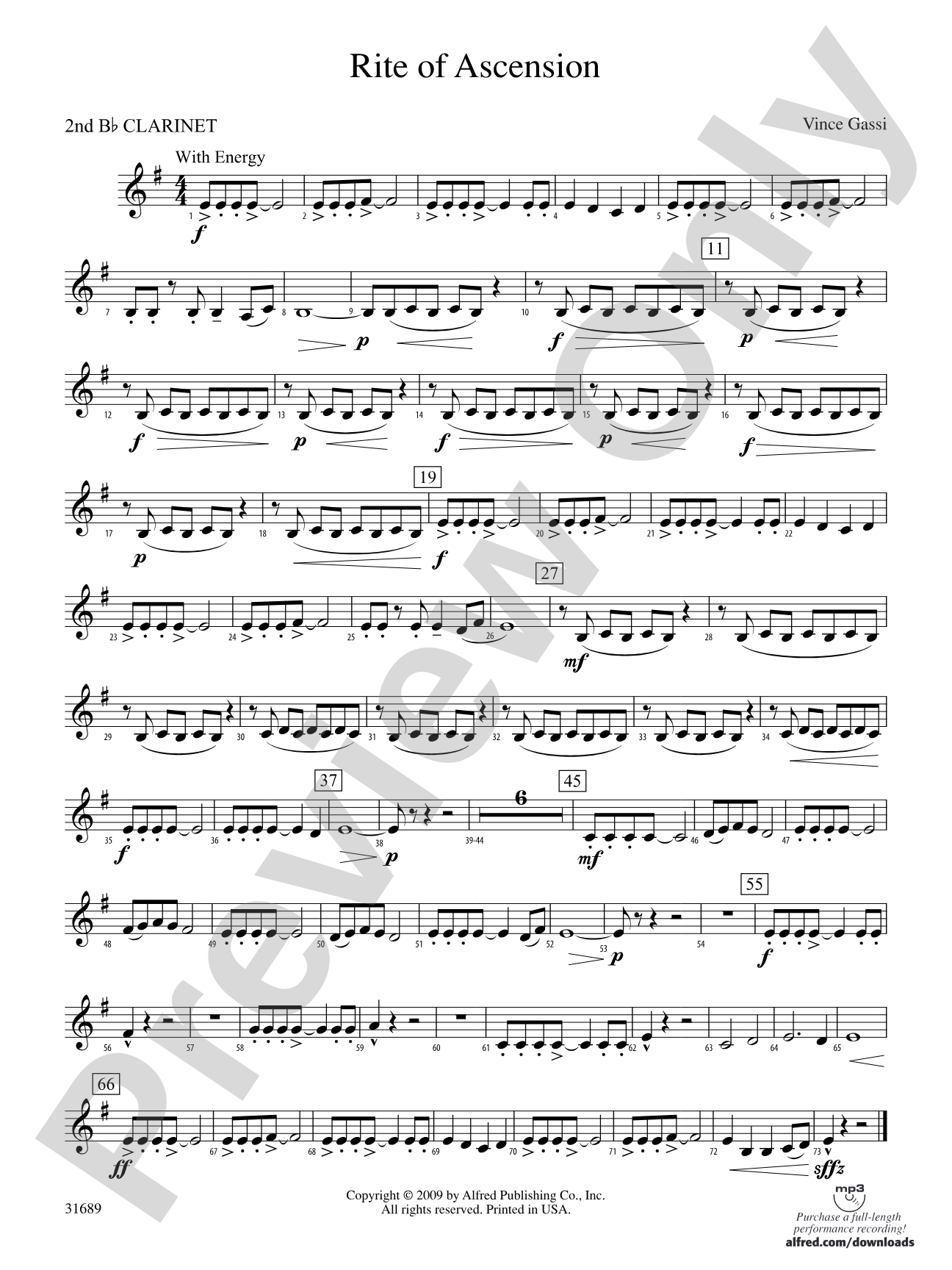 Rite of Ascension: 2nd B-flat Clarinet