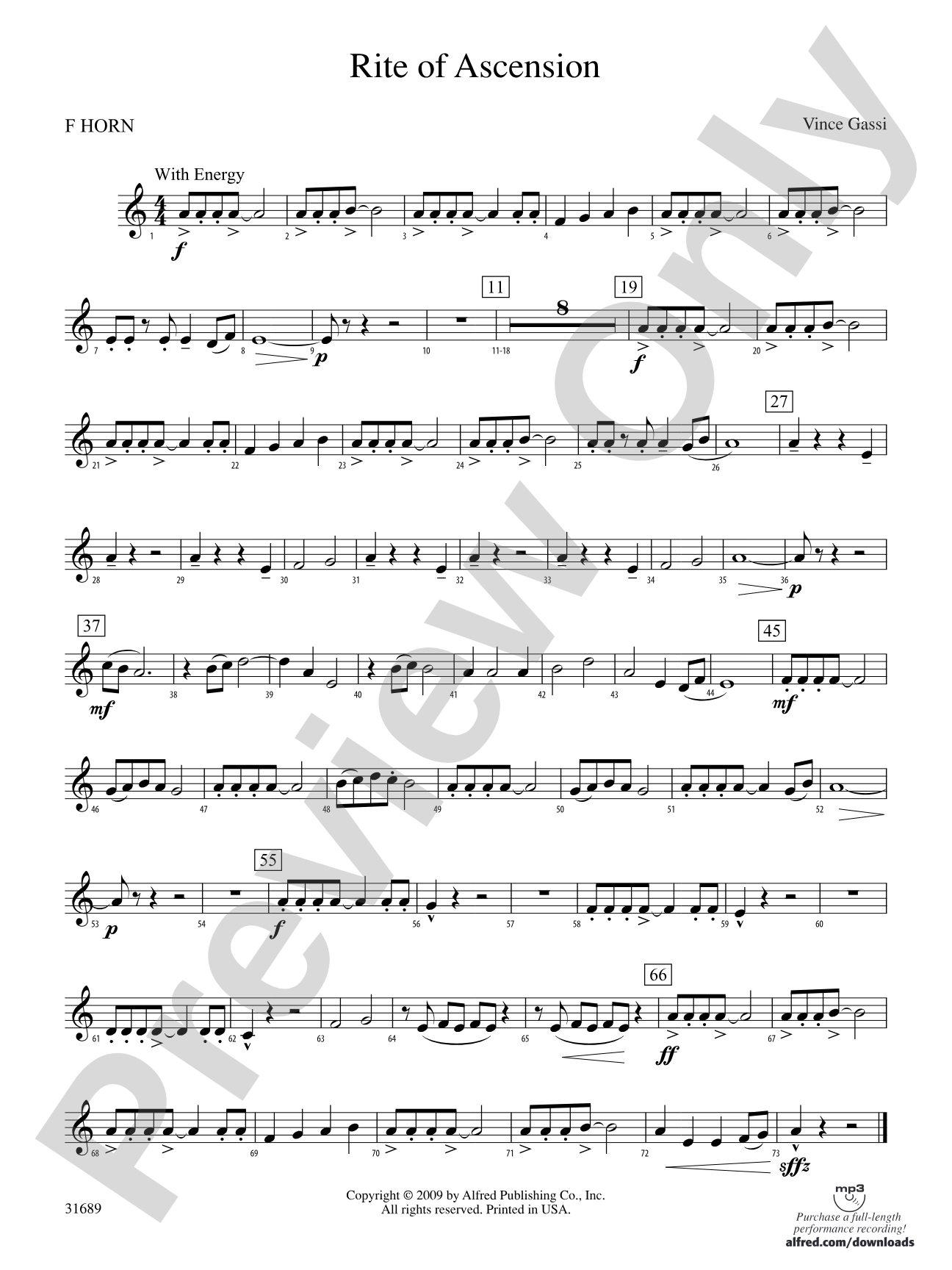 Rite of Ascension: 1st F Horn