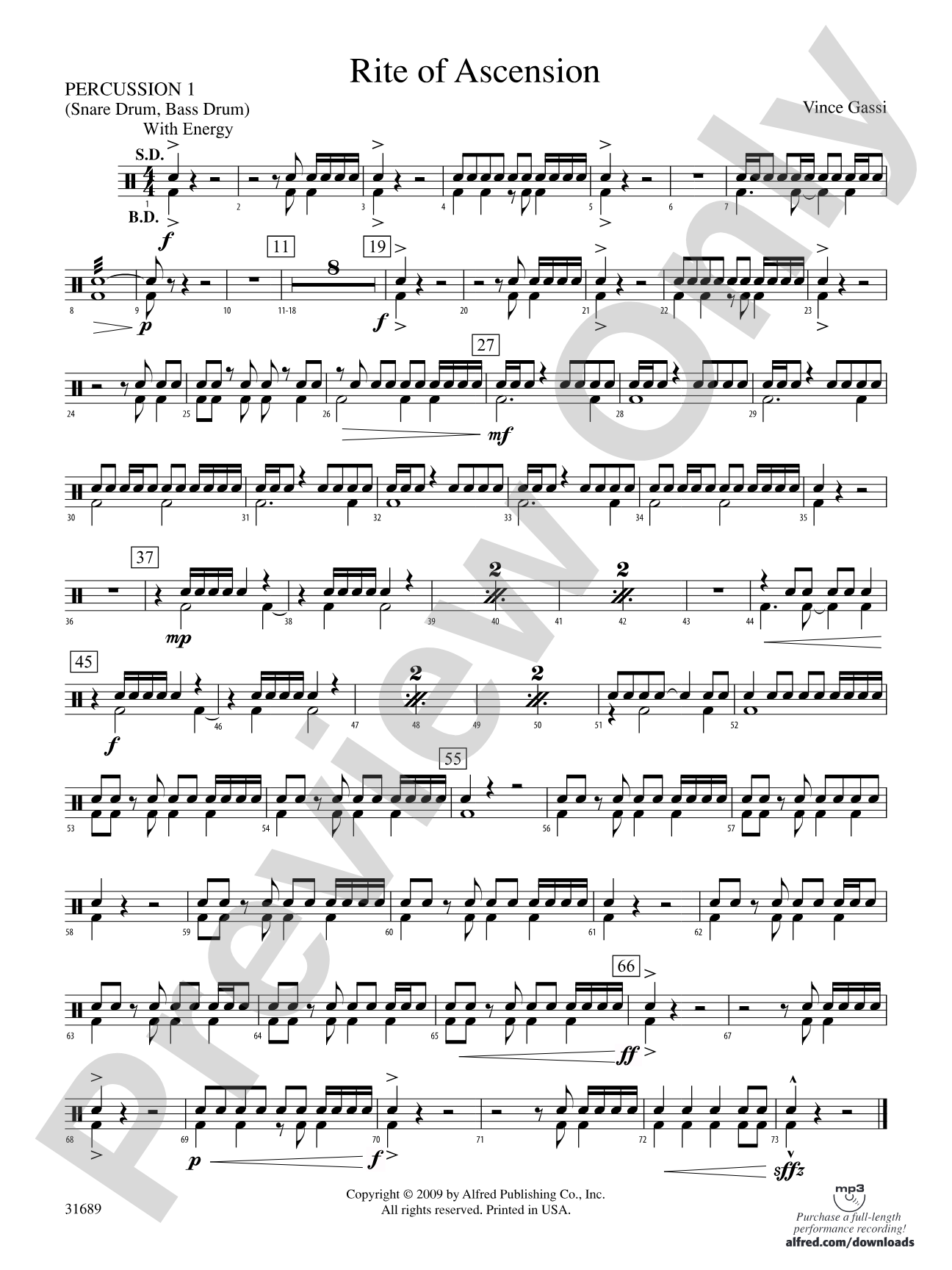 Rite of Ascension: 1st Percussion