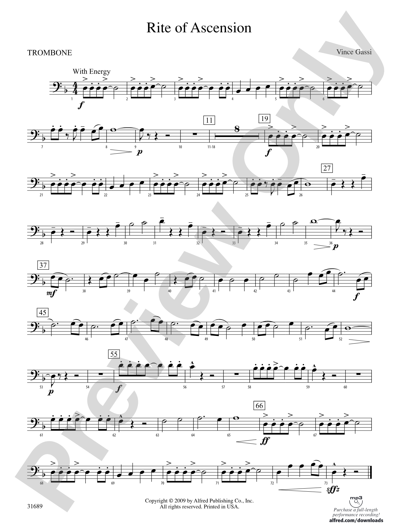 Rite of Ascension: 1st Trombone