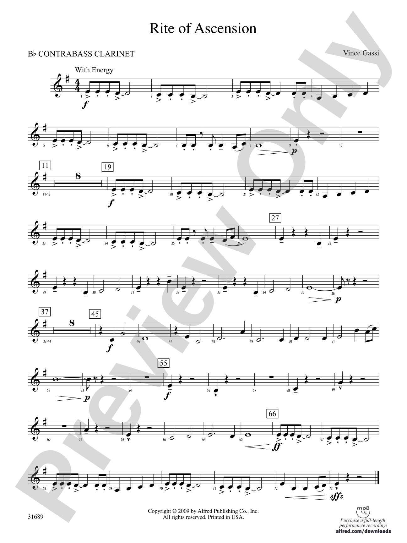 Rite of Ascension: (wp) B-flat Contrabass Clarinet