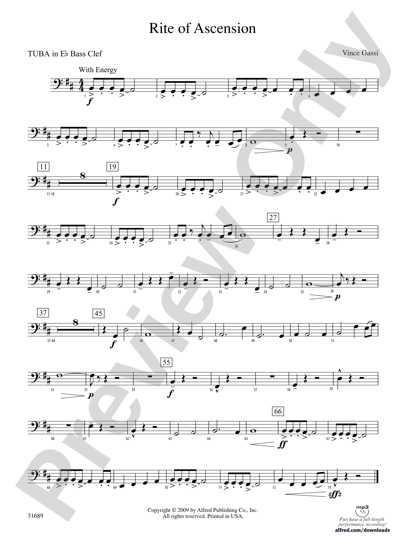 Rite of Ascension: (wp) E-flat Tuba B.C.