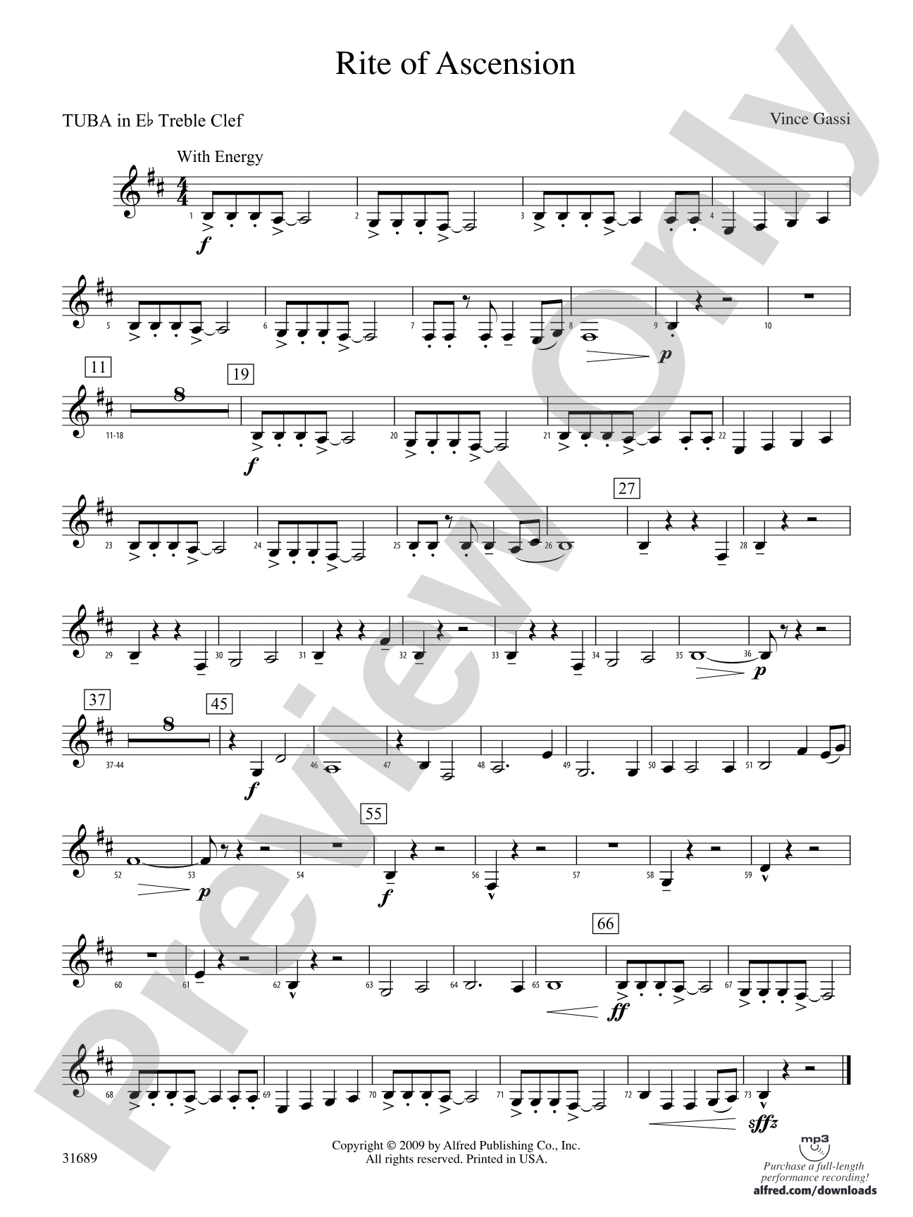 Rite of Ascension: (wp) E-flat Tuba T.C.