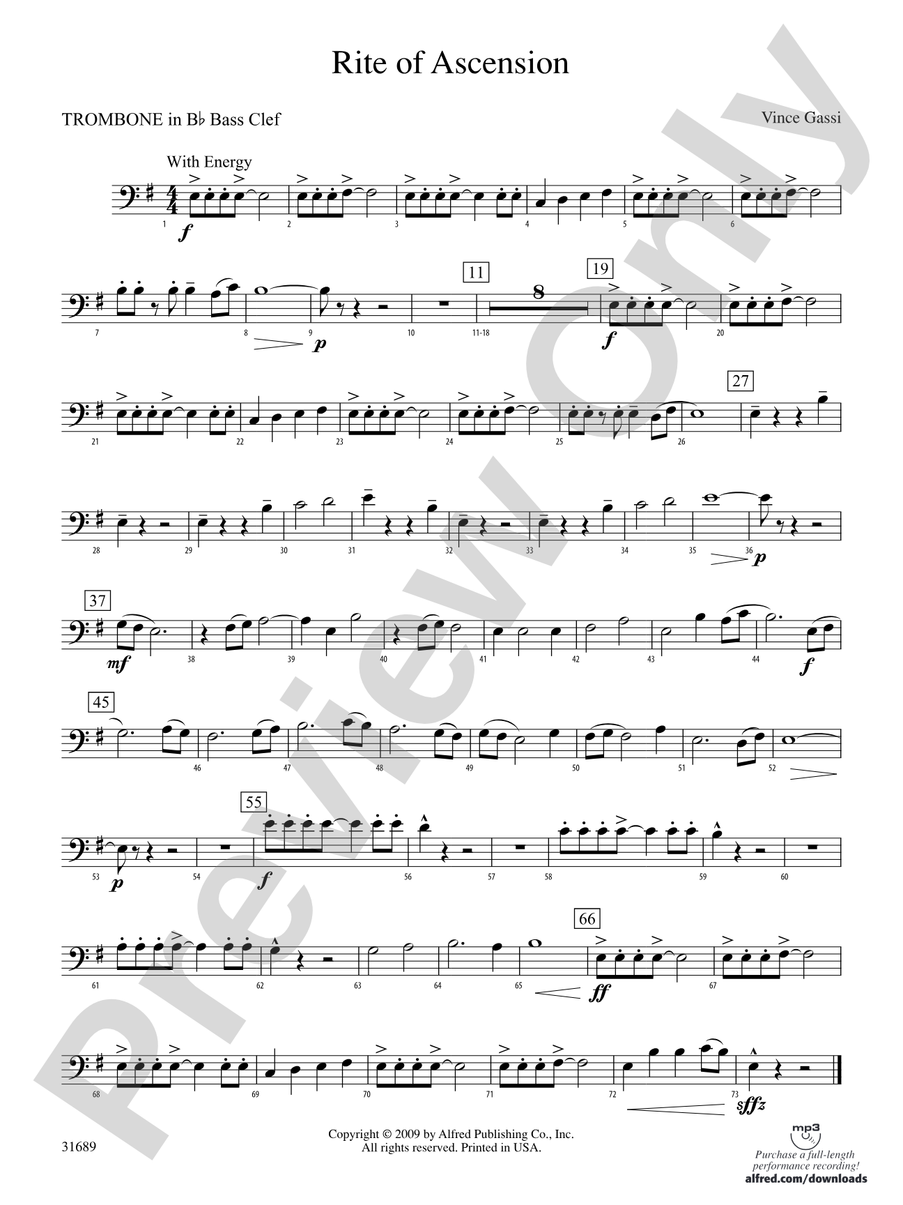 Rite of Ascension: (wp) 1st B-flat Trombone B.C.