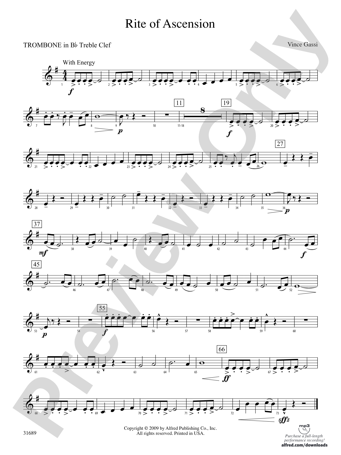 Rite of Ascension: (wp) 1st B-flat Trombone T.C.