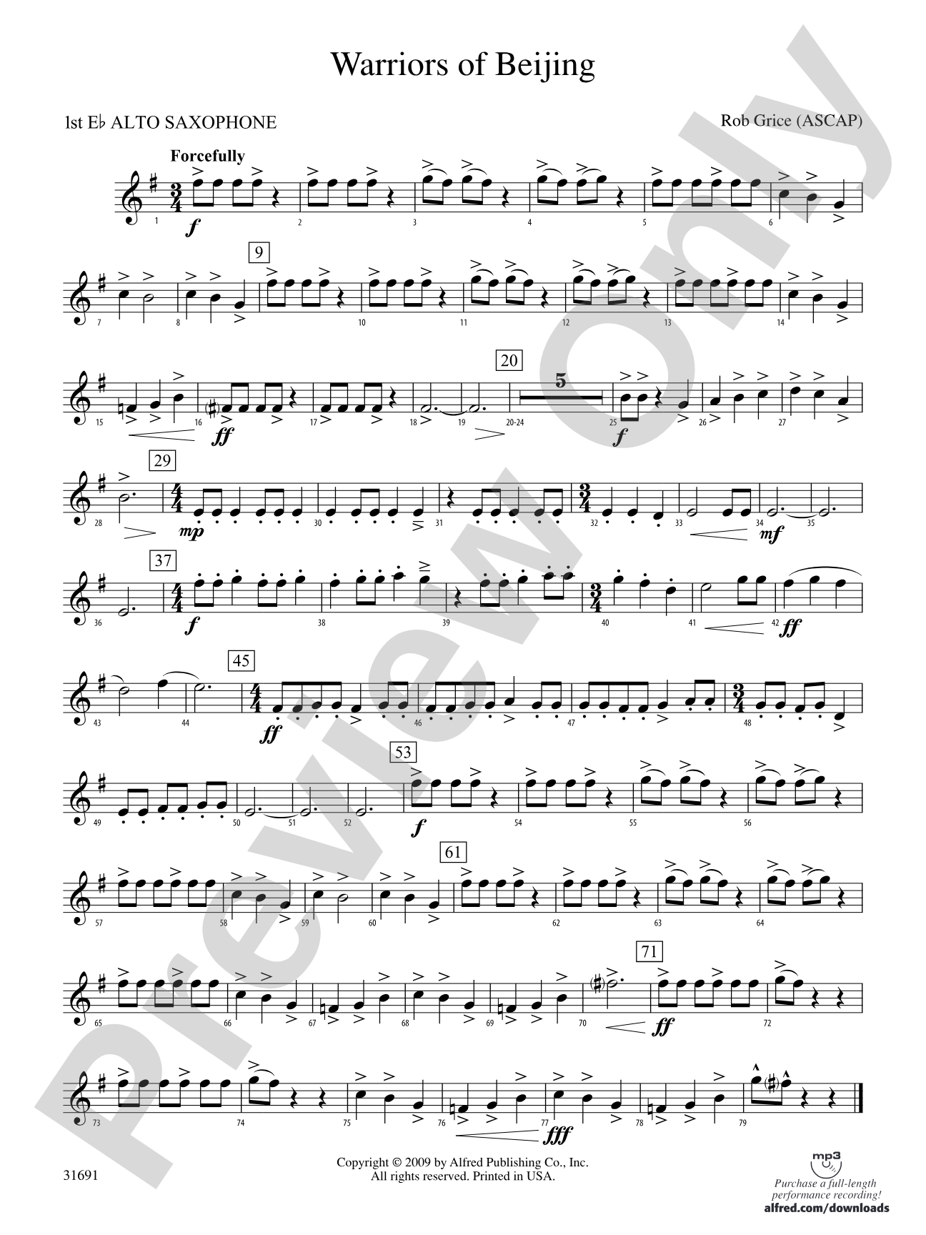 Warriors of Beijing: E-flat Alto Saxophone