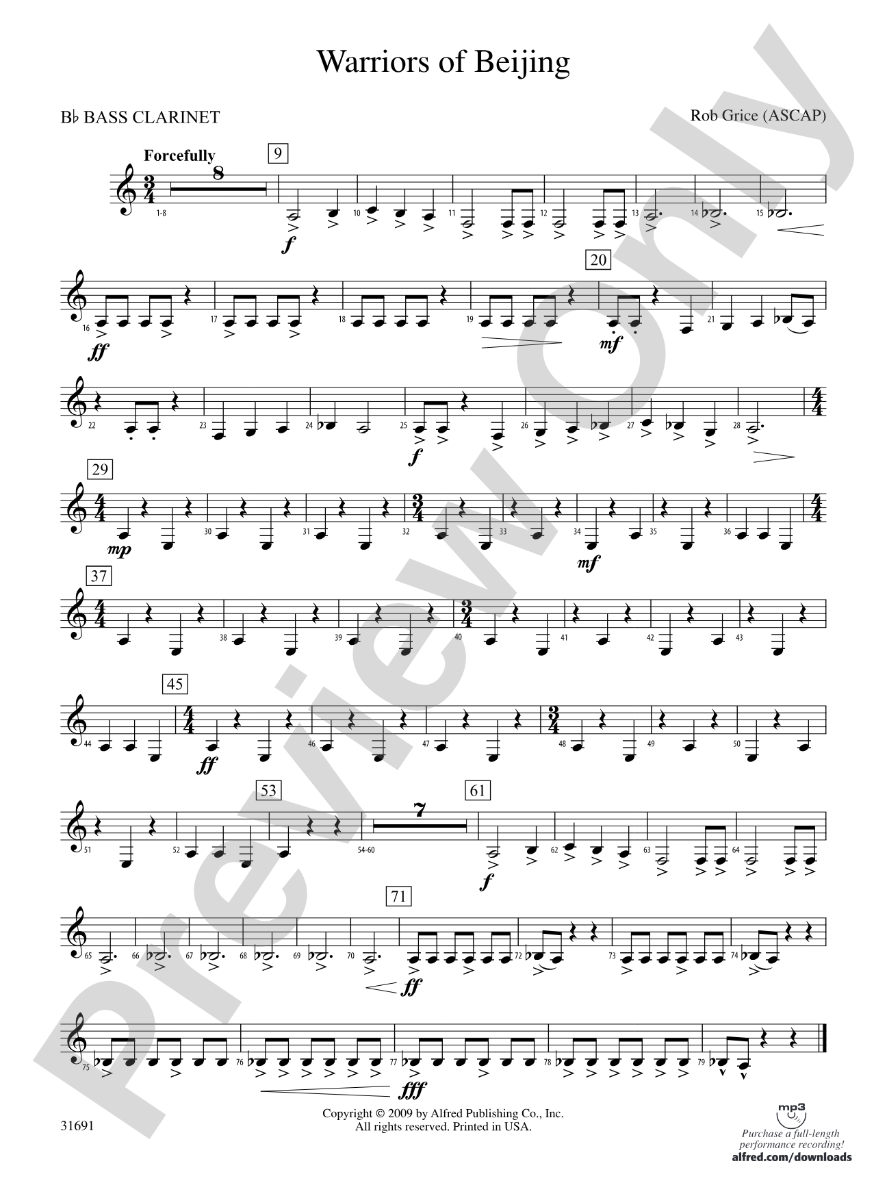 Warriors of Beijing: B-flat Bass Clarinet