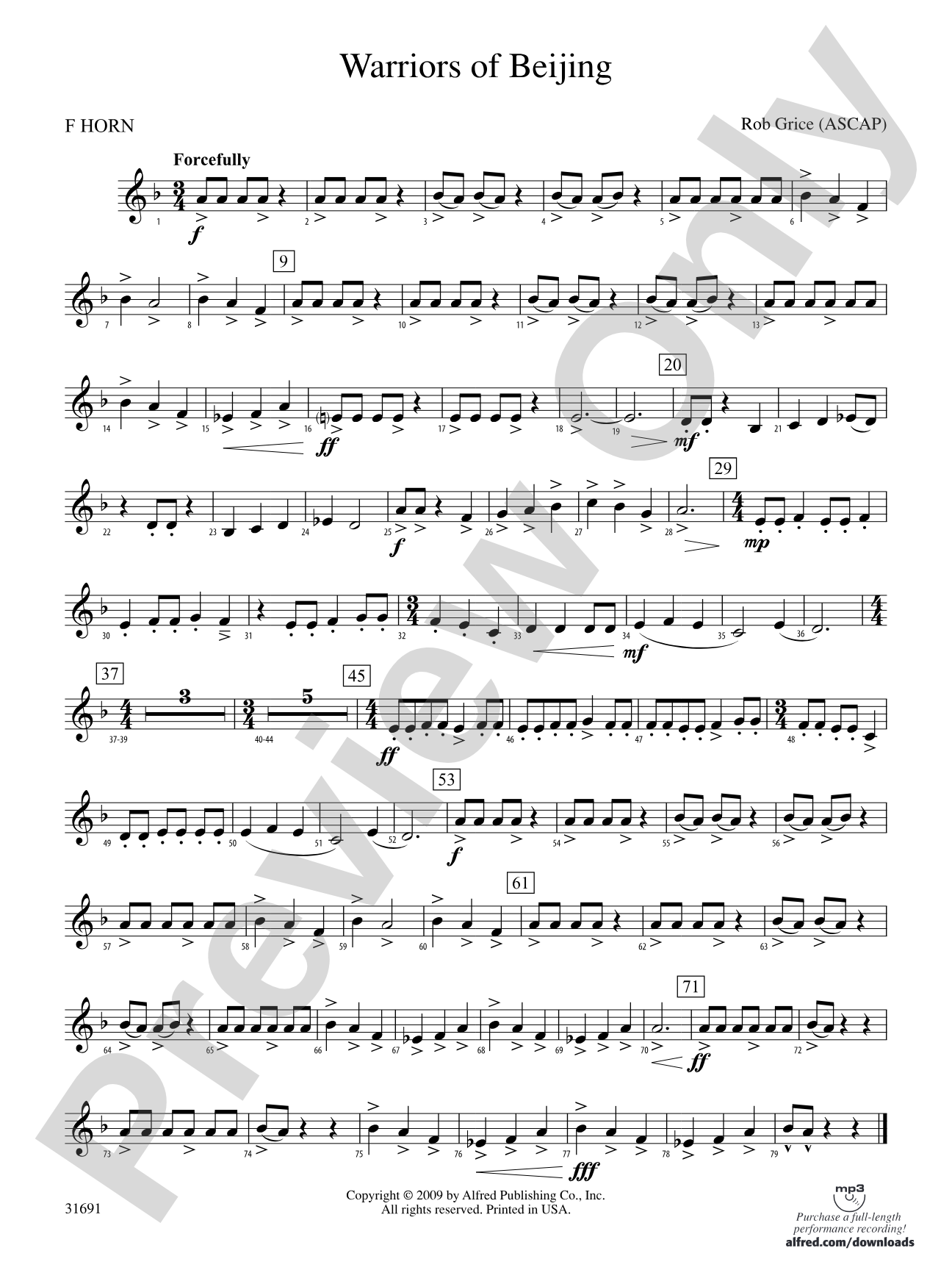 Warriors of Beijing: 1st F Horn