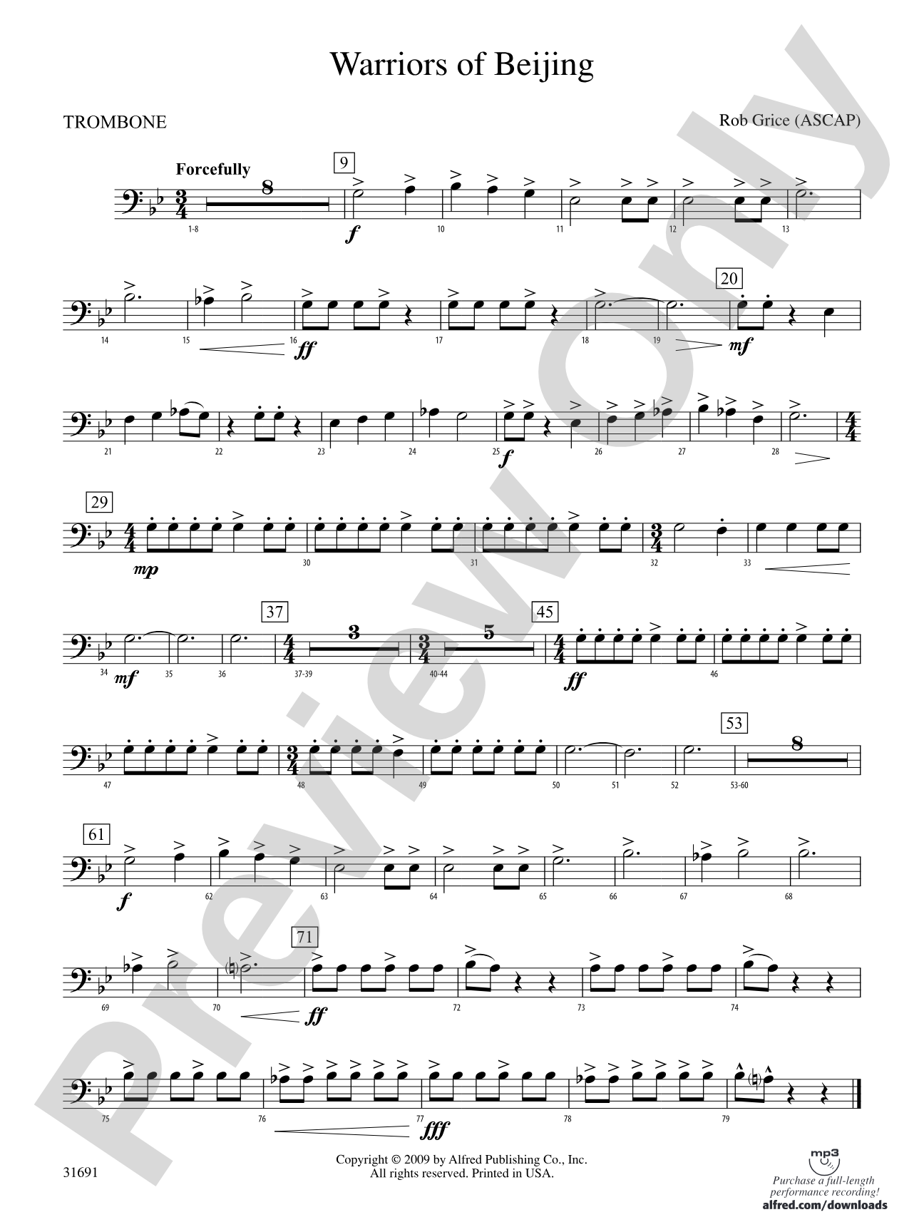Warriors of Beijing: 1st Trombone