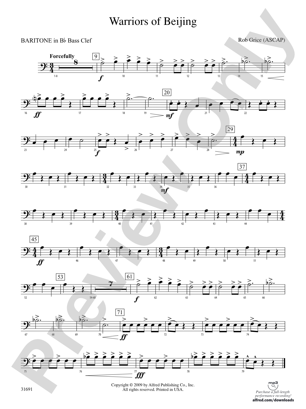 Warriors of Beijing: (wp) B-flat Baritone B.C.