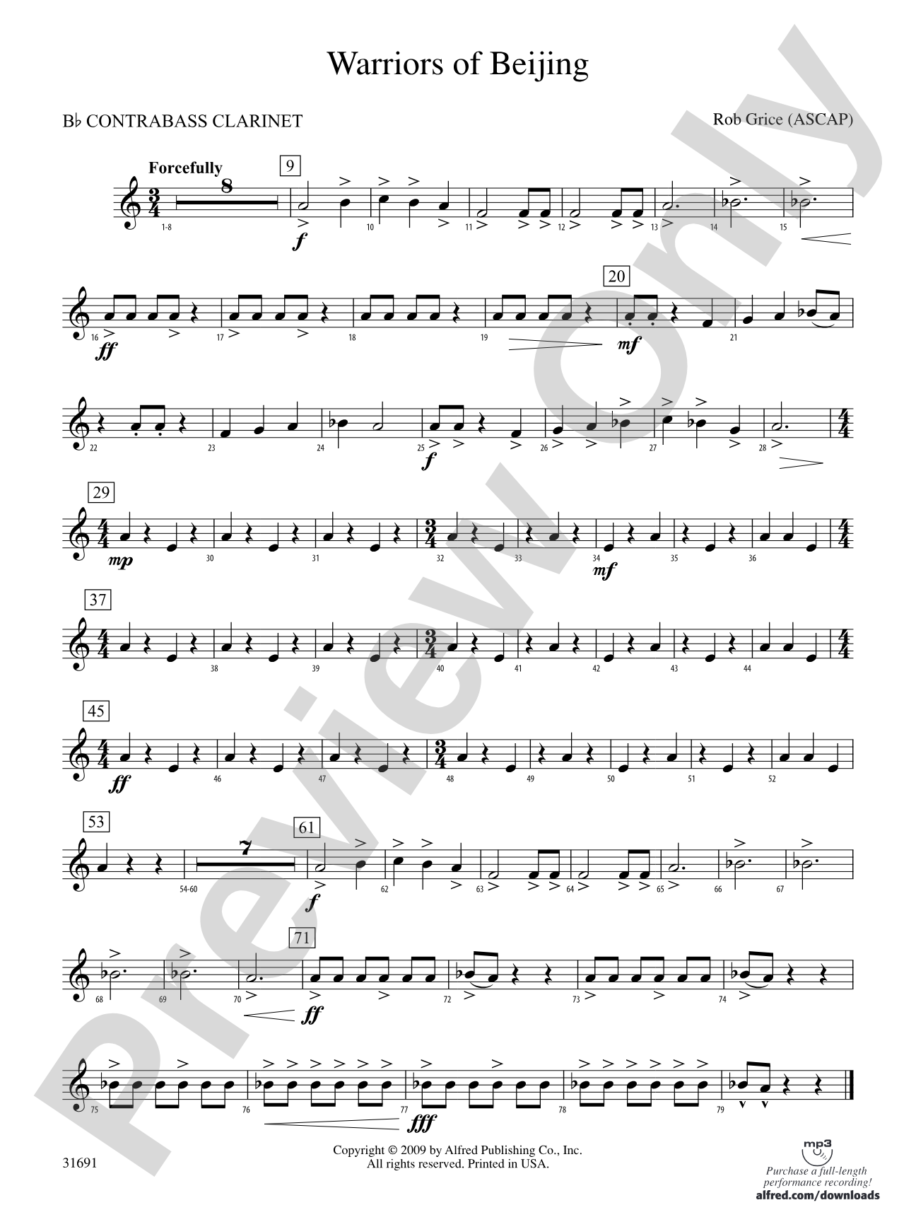 Warriors of Beijing: (wp) B-flat Contrabass Clarinet