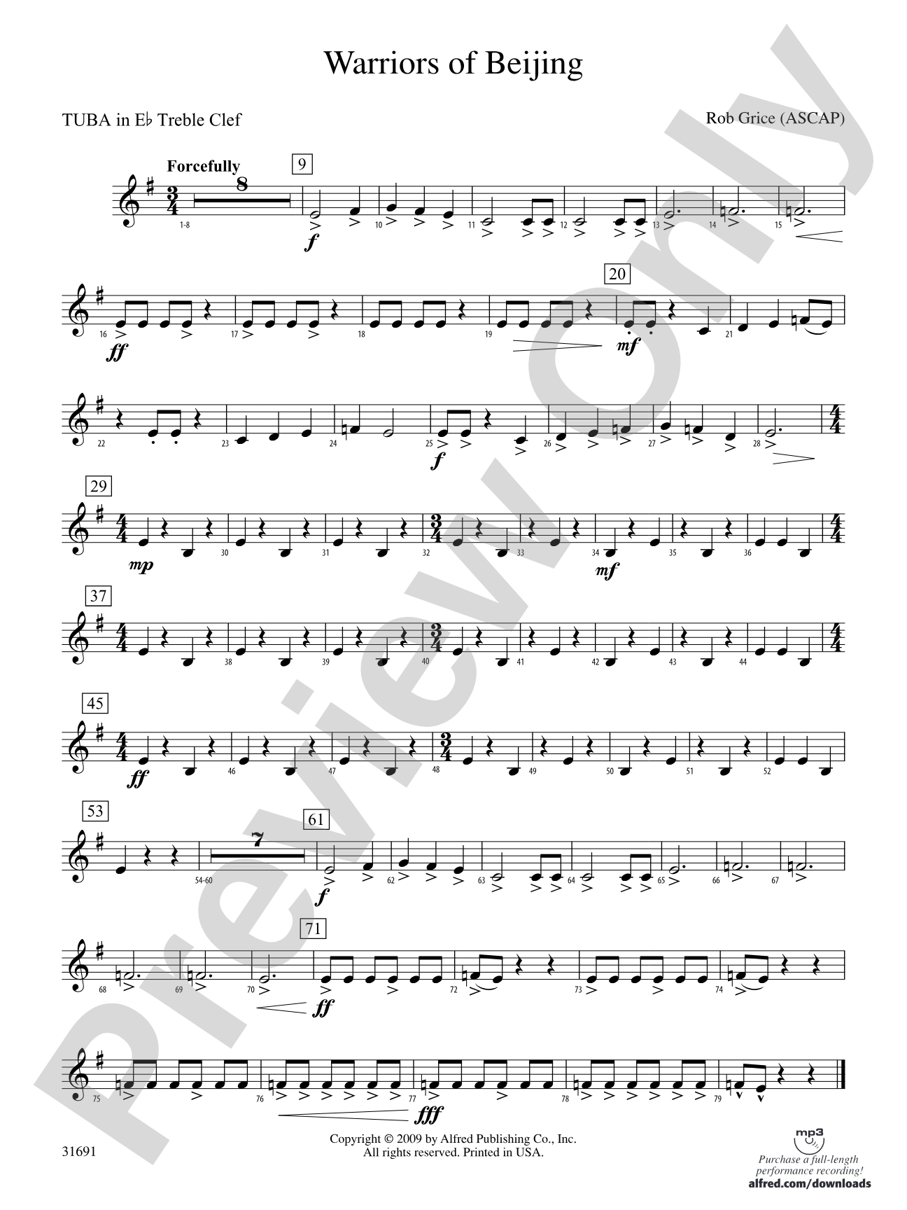 Warriors of Beijing: (wp) E-flat Tuba T.C.