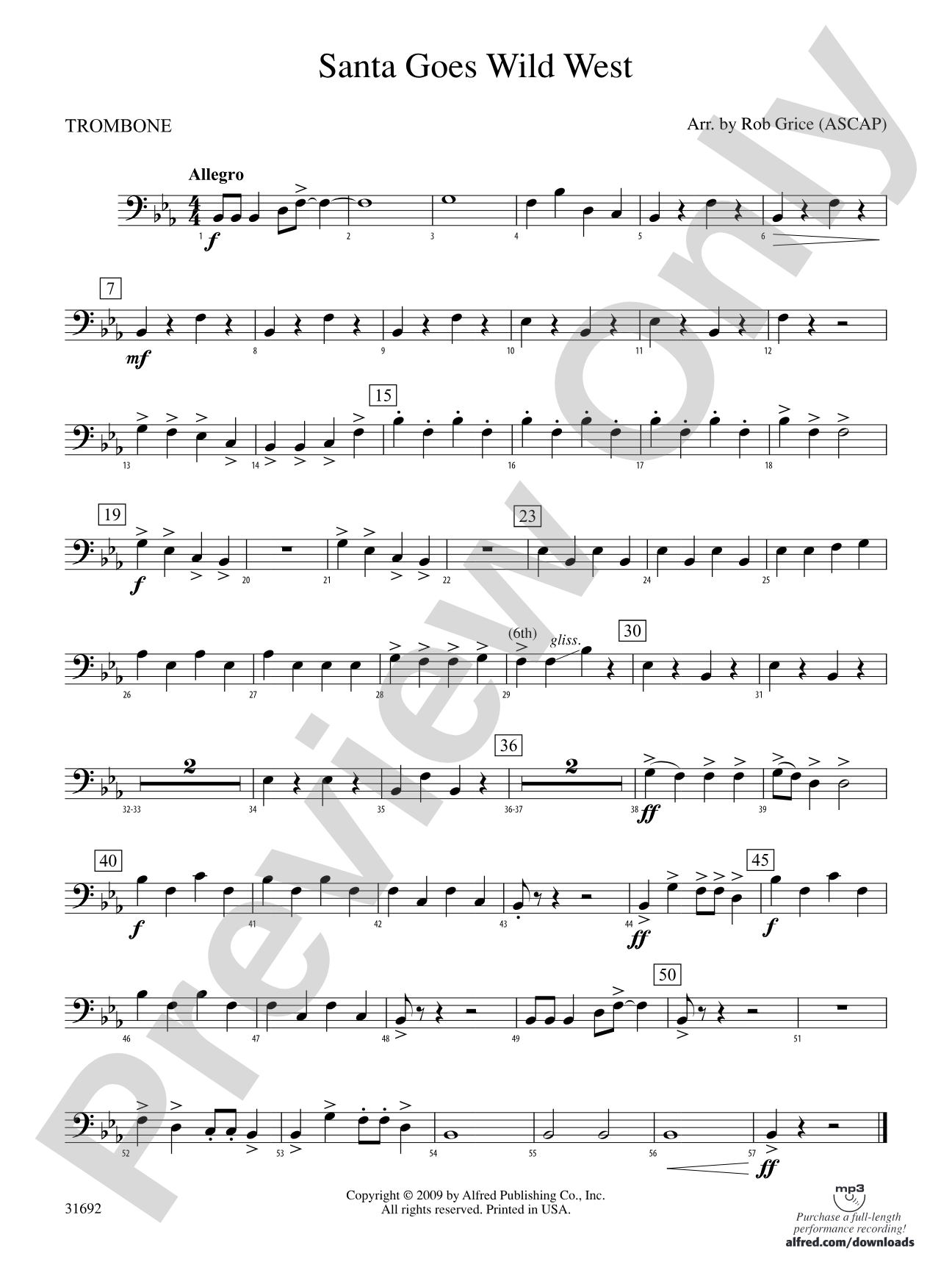 Santa Goes Wild West: 1st Trombone