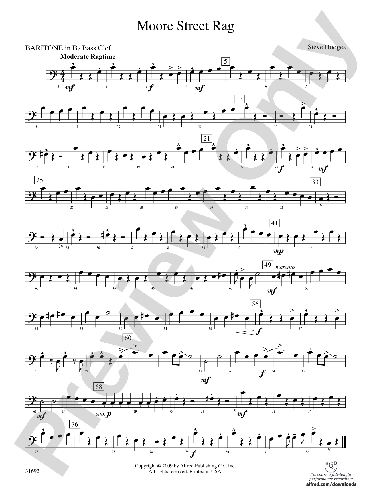 Moore Street Rag: (wp) B-flat Baritone B.C.