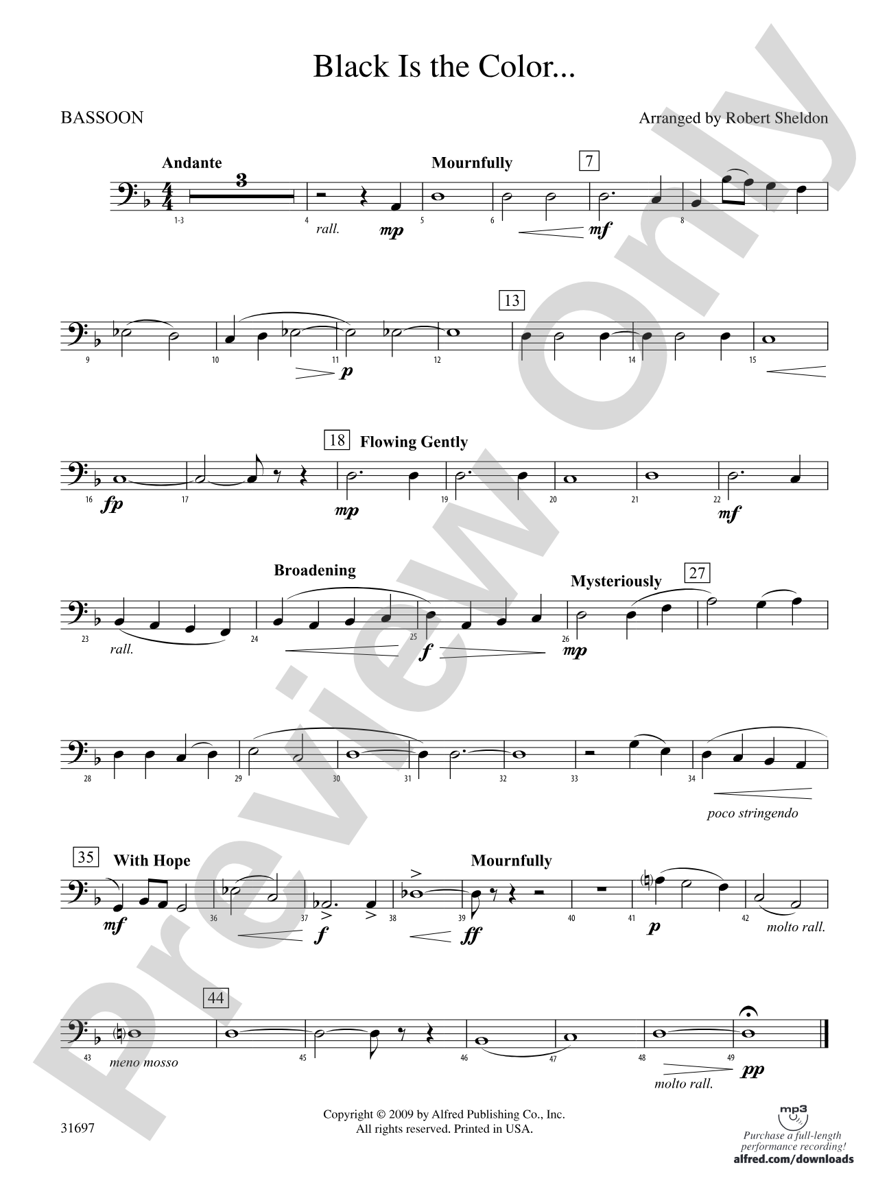 Black Is the Color...: Bassoon