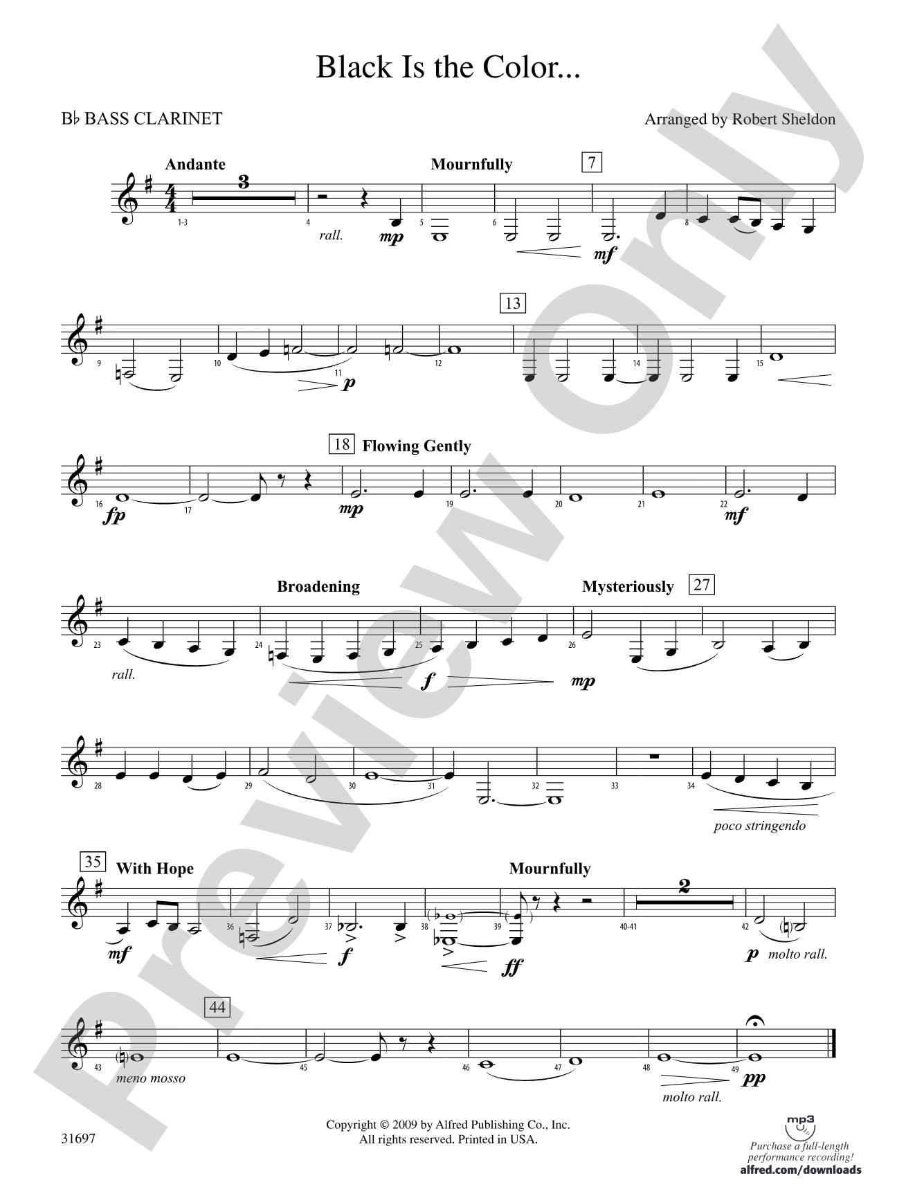 Black Is the Color...: B-flat Bass Clarinet