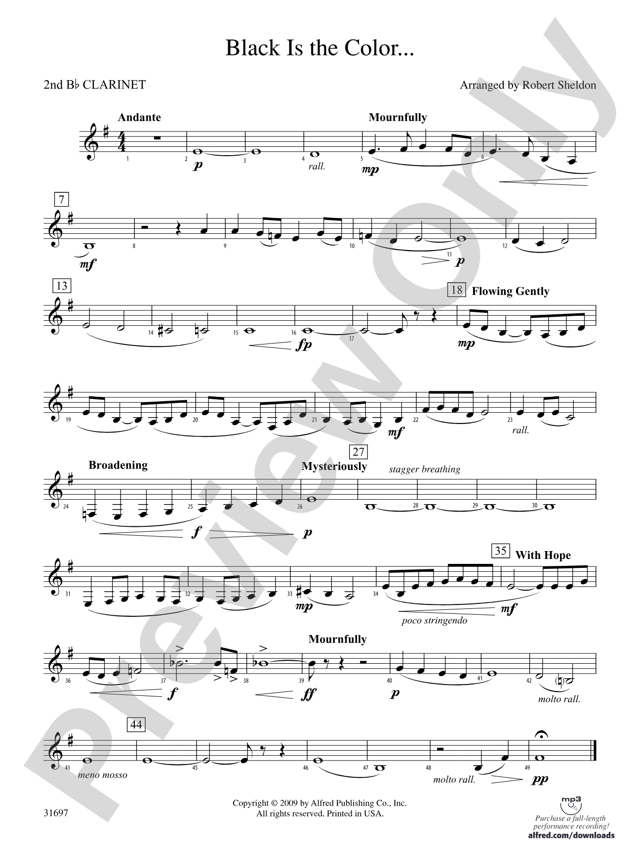 Black Is the Color...: 2nd B-flat Clarinet