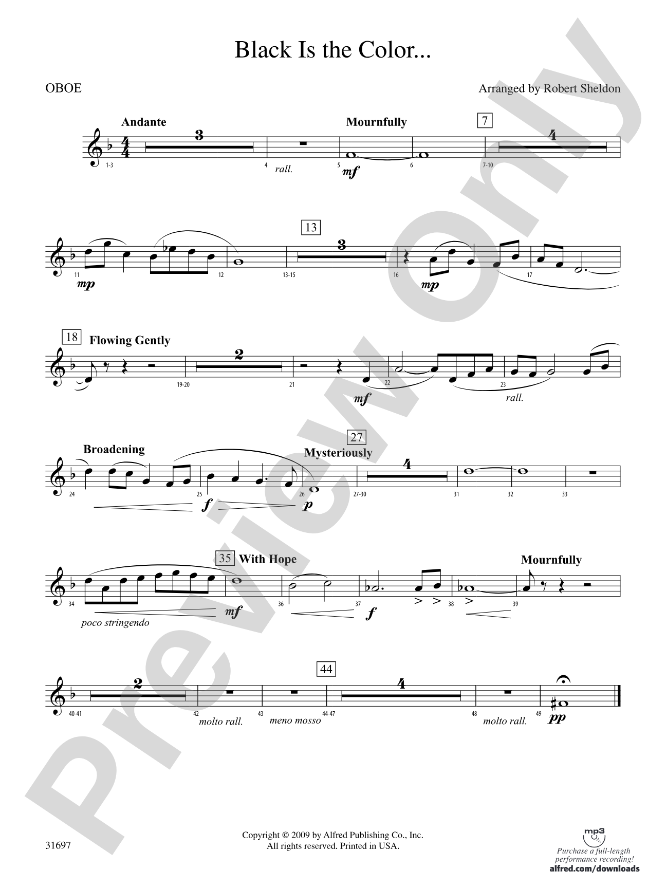 Black Is the Color...: Oboe
