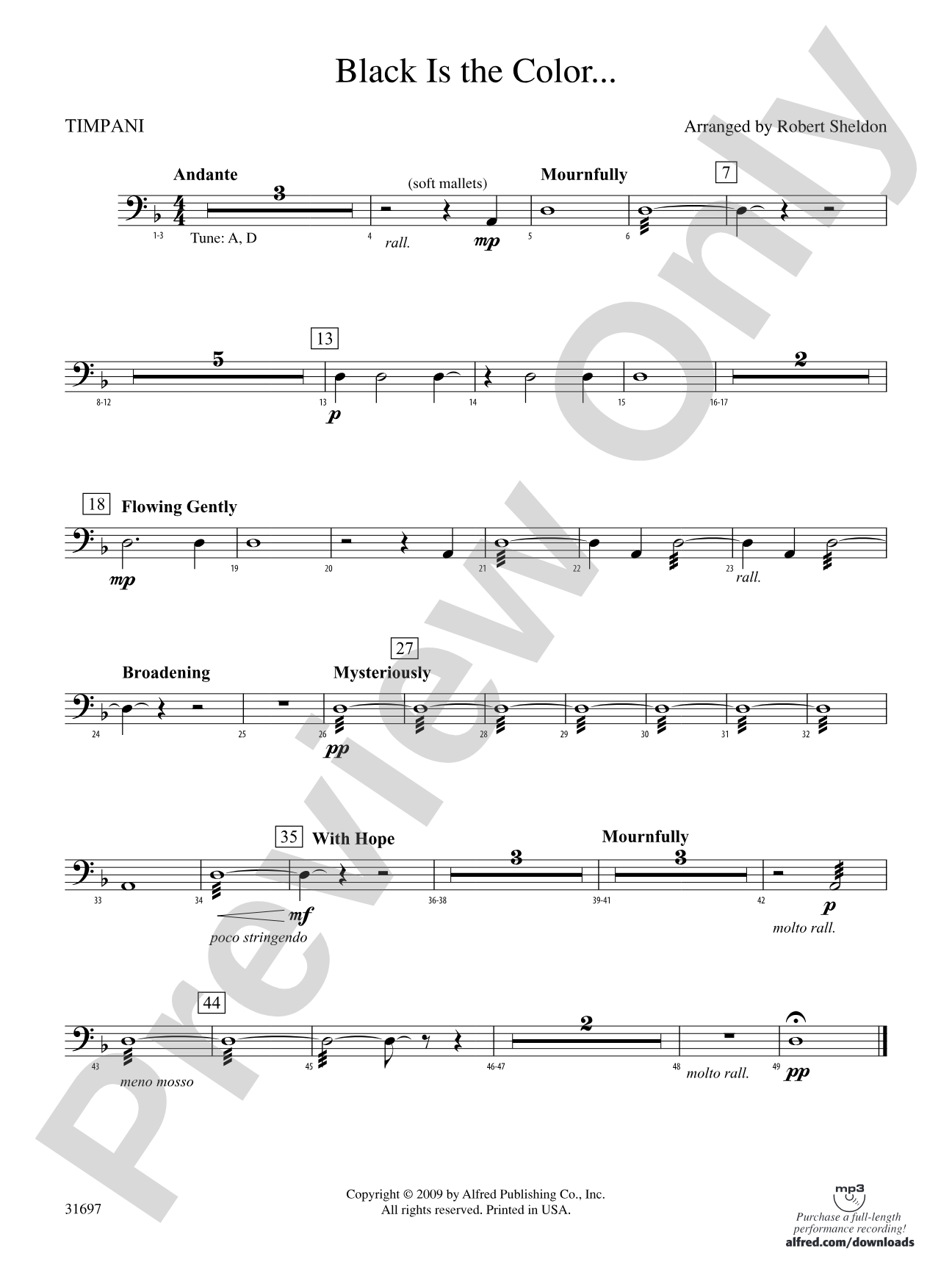 Black Is the Color...: Timpani