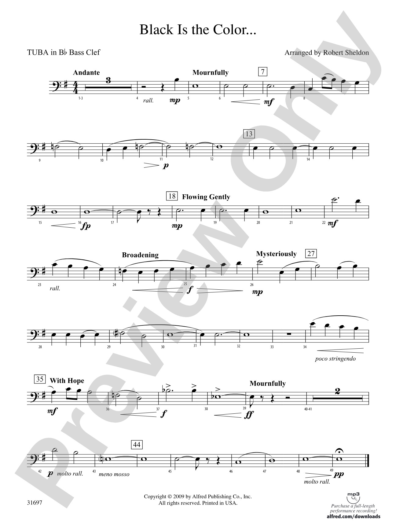Black Is the Color...: (wp) B-flat Tuba B.C.