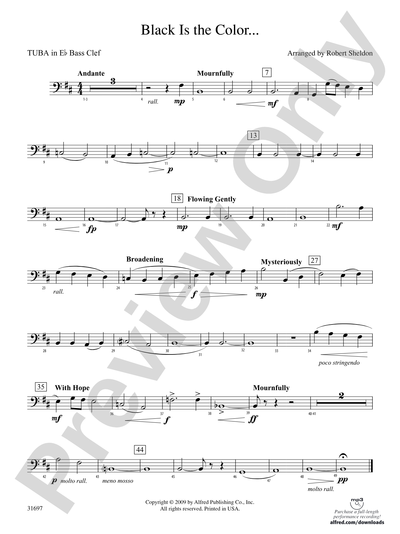 Black Is the Color...: (wp) E-flat Tuba B.C.